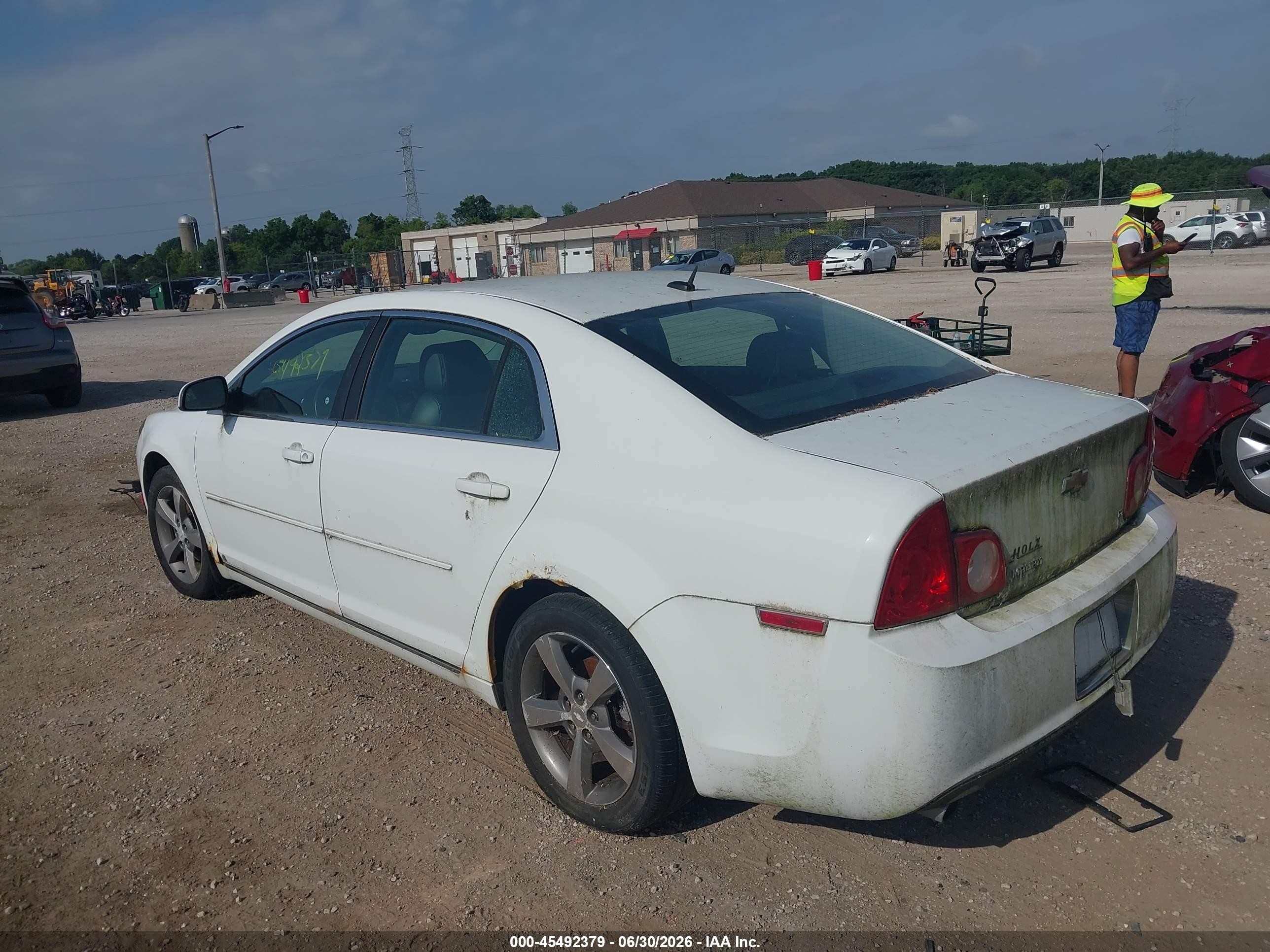 2009 Chevrolet Malibu Lt White vin: 1G1ZJ57B794138643