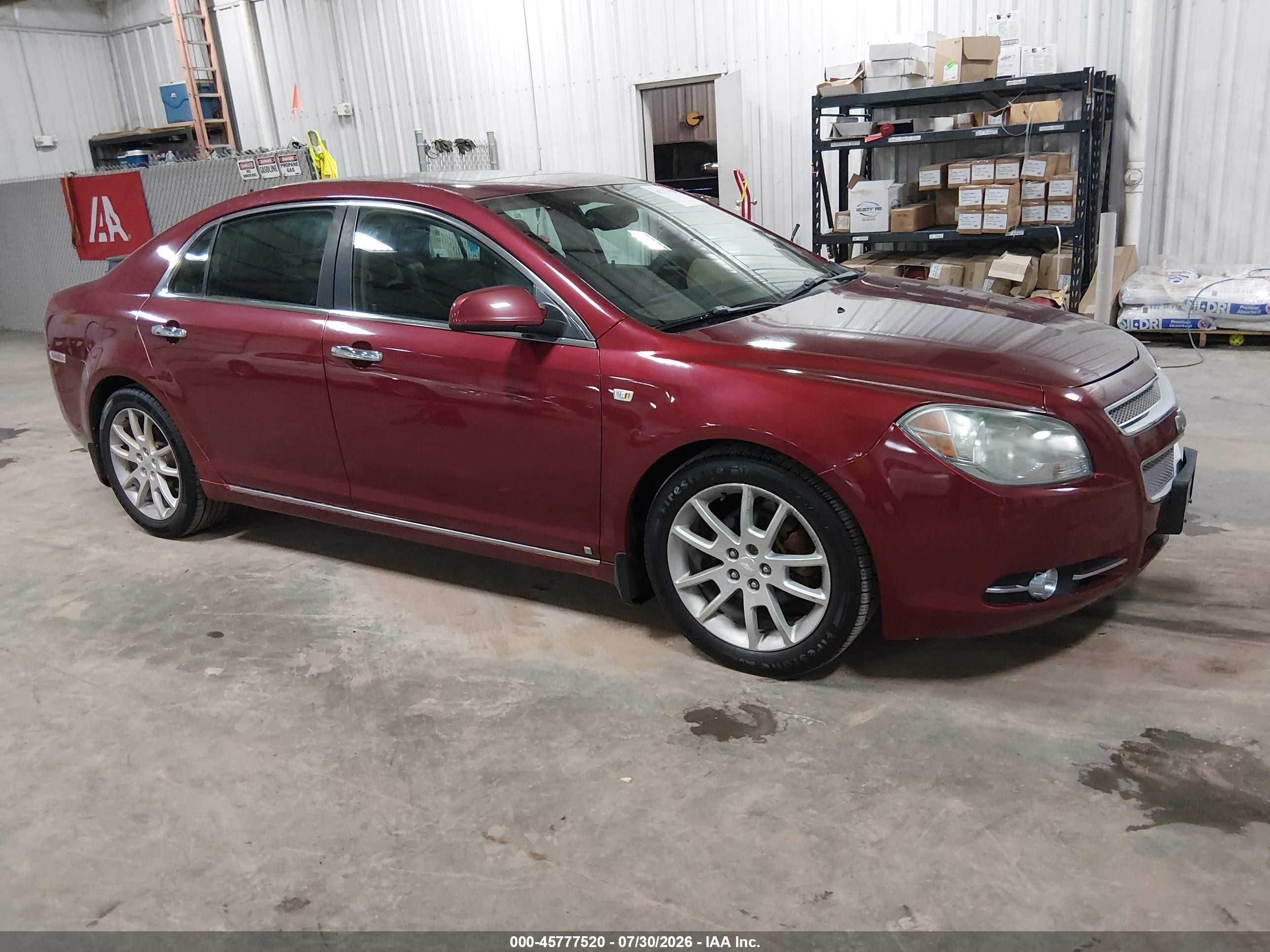 2008 Chevrolet Malibu Ltz Red vin: 1G1ZK57758F290349