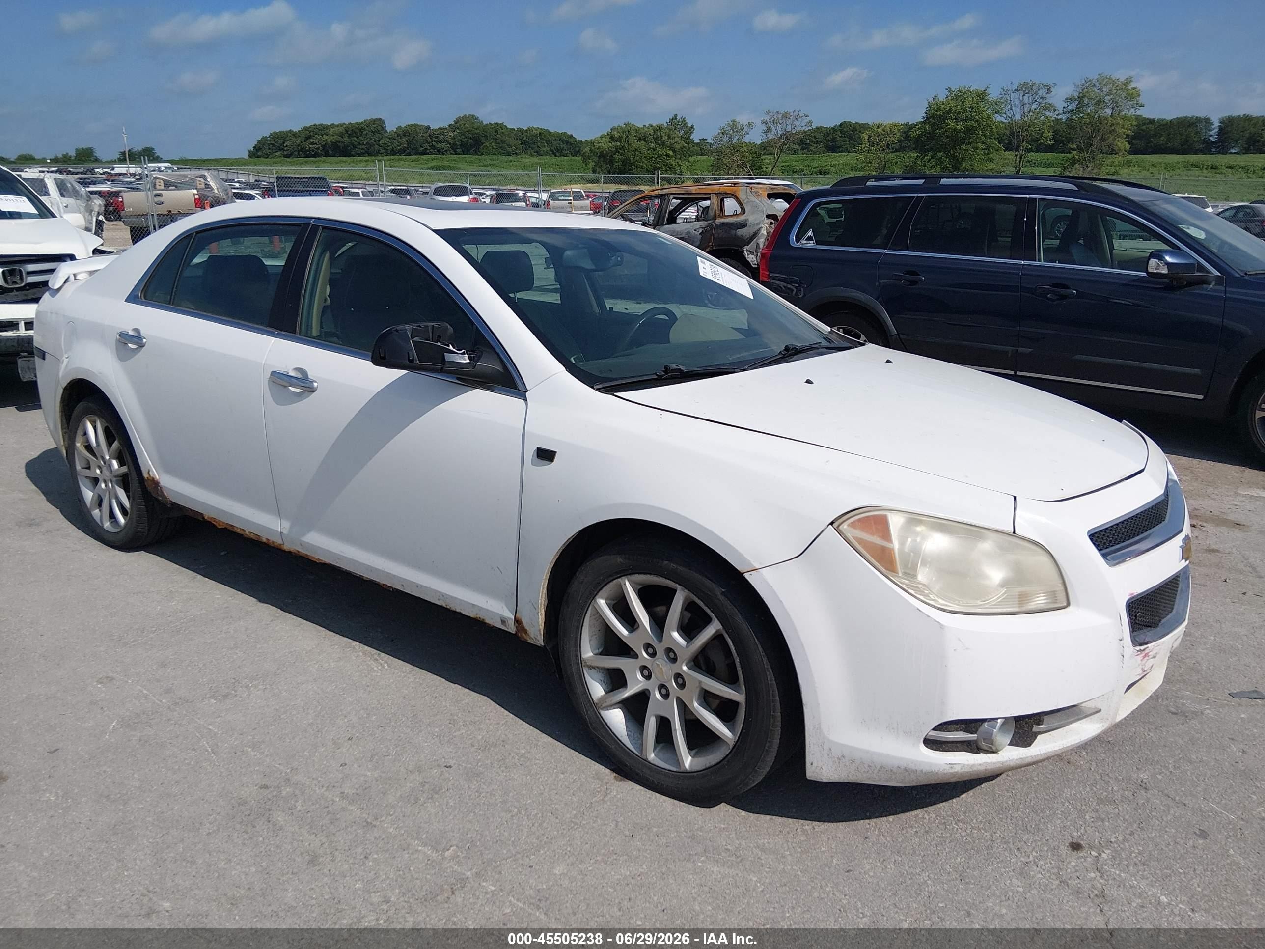 2009 Chevrolet Malibu Ltz White vin: 1G1ZK57769F204144