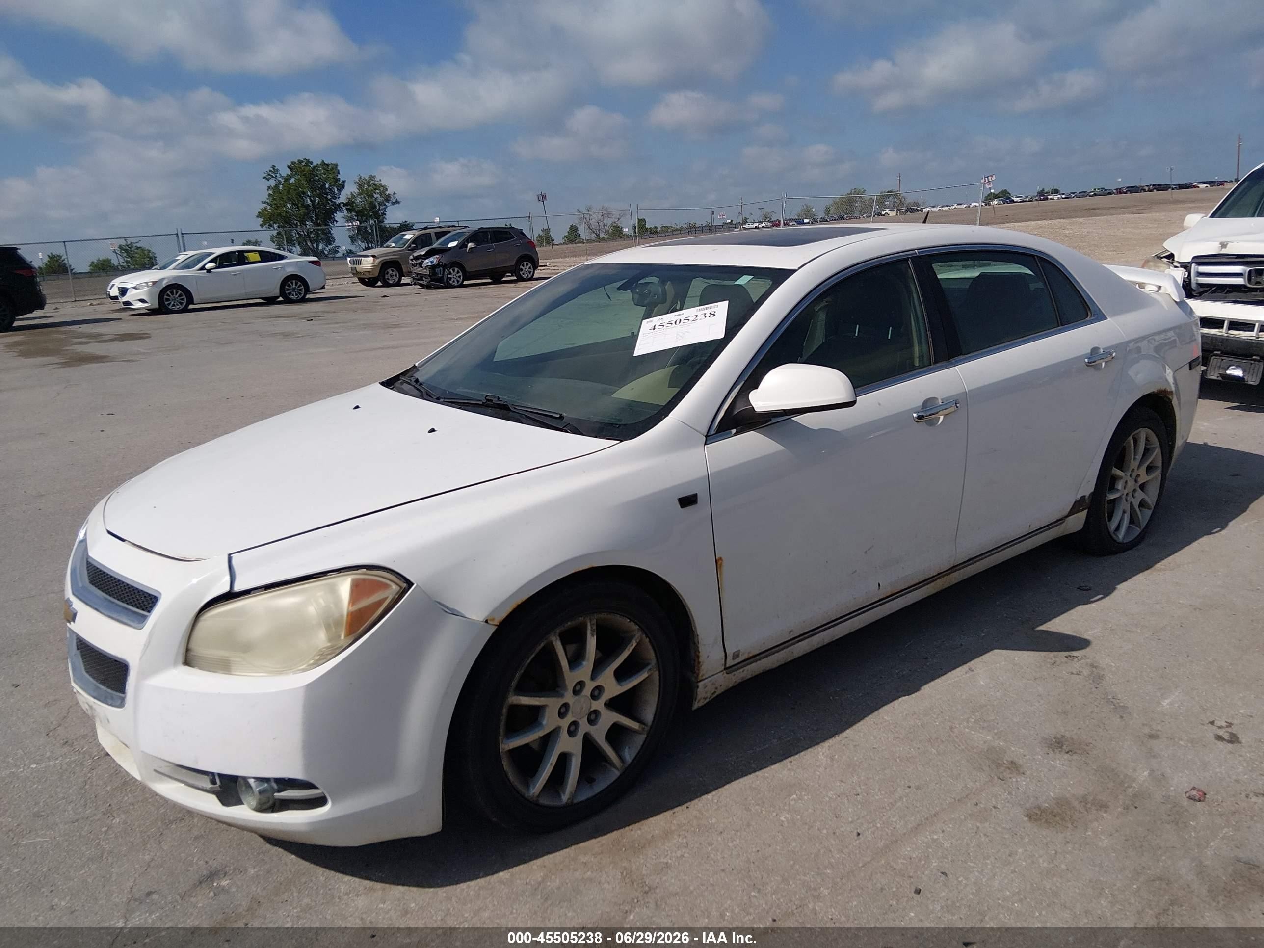 2009 Chevrolet Malibu Ltz White vin: 1G1ZK57769F204144