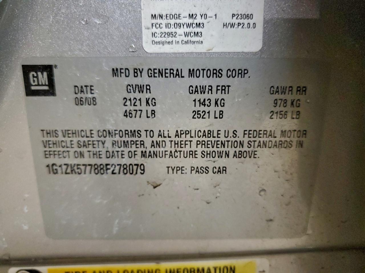 2008 Chevrolet Malibu Ltz Silver vin: 1G1ZK57788F278079