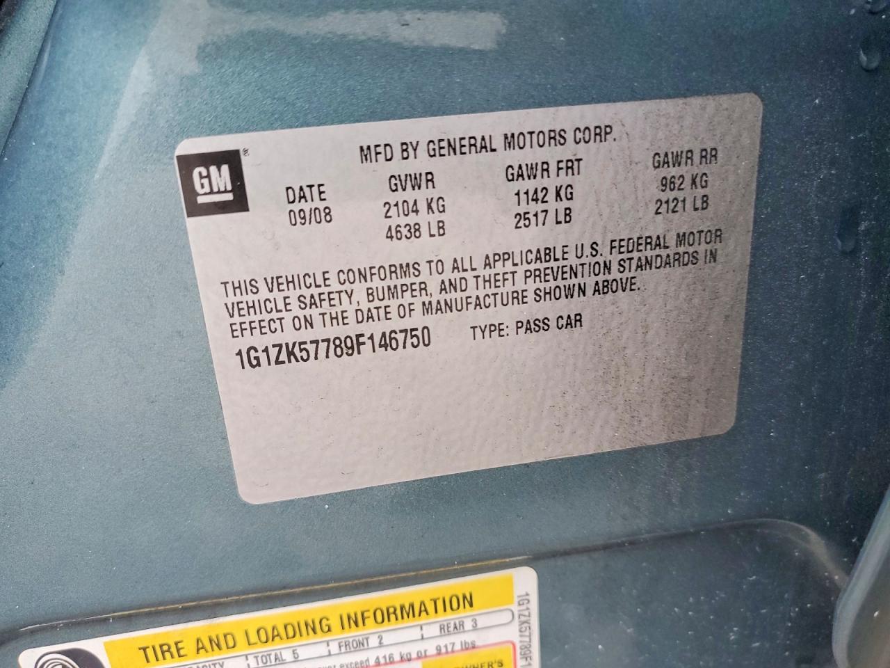 2009 Chevrolet Malibu Ltz Blue vin: 1G1ZK57789F146750