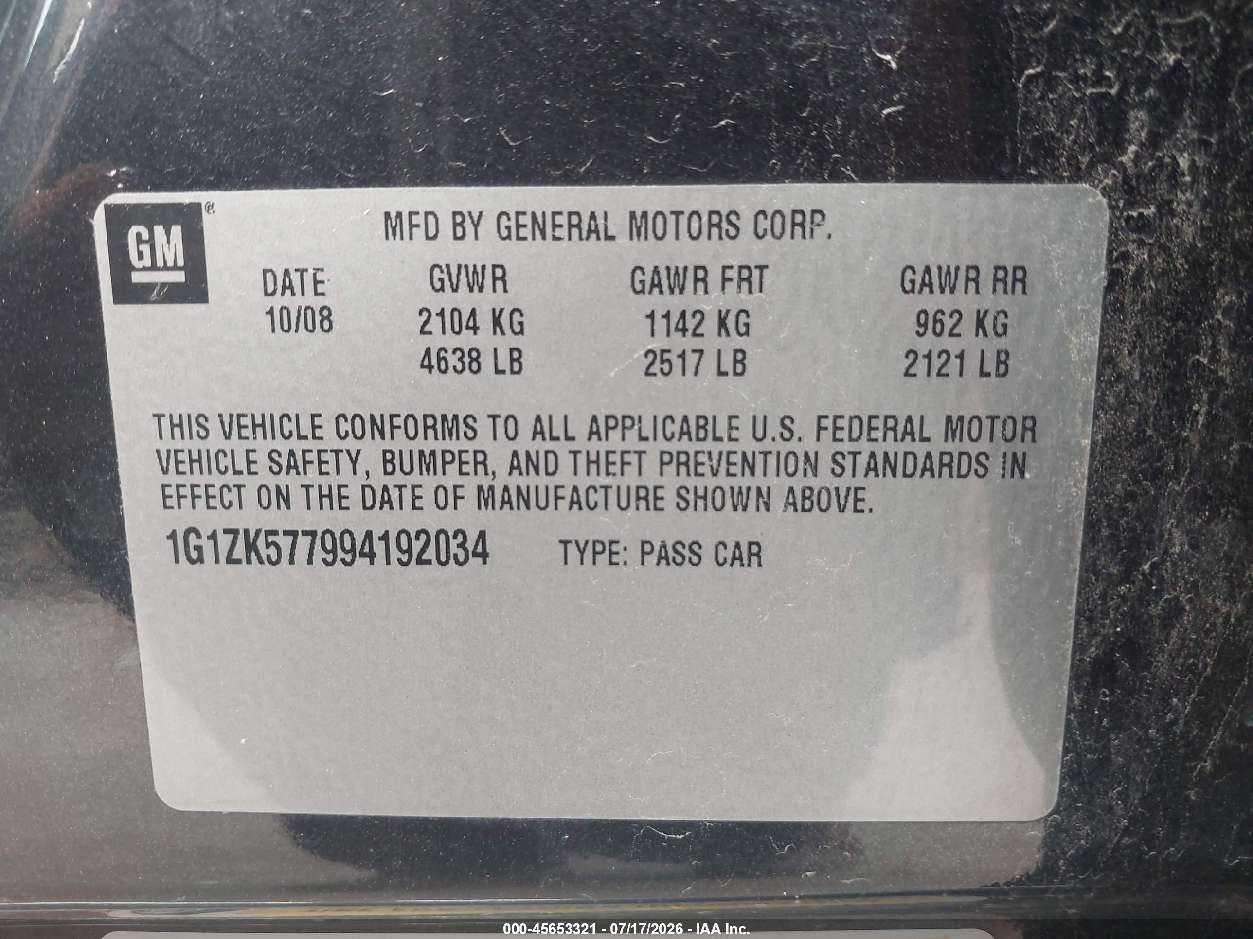 2009 Chevrolet Malibu Ltz Черный vin: 1G1ZK577994192034
