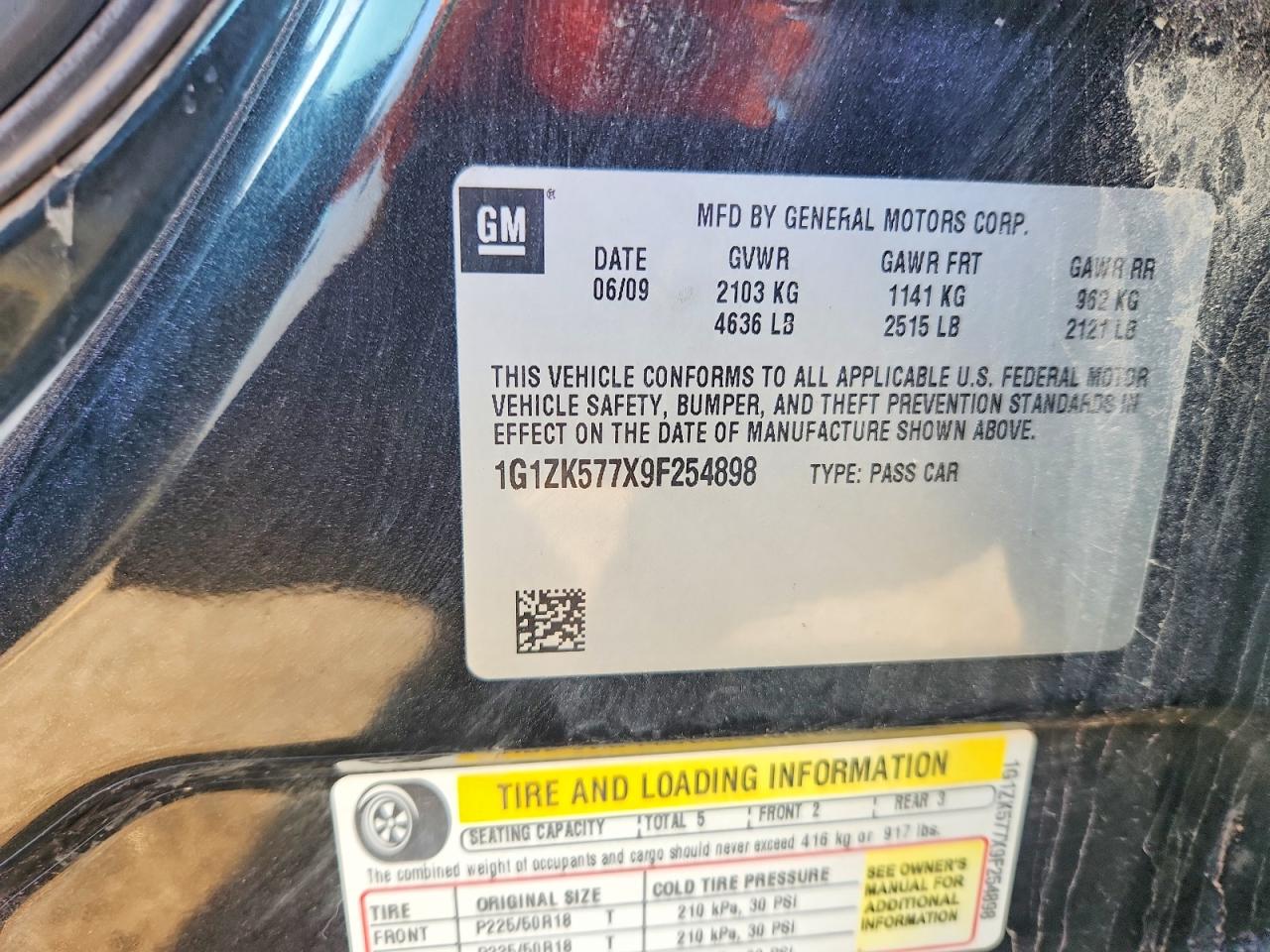 2009 Chevrolet Malibu Ltz Черный vin: 1G1ZK577X9F254898