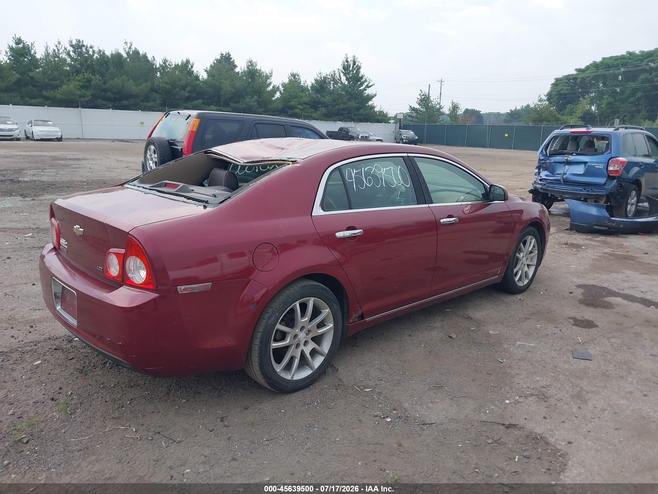 2009 Chevrolet Malibu Ltz Maroon vin: 1G1ZK57B79F118894