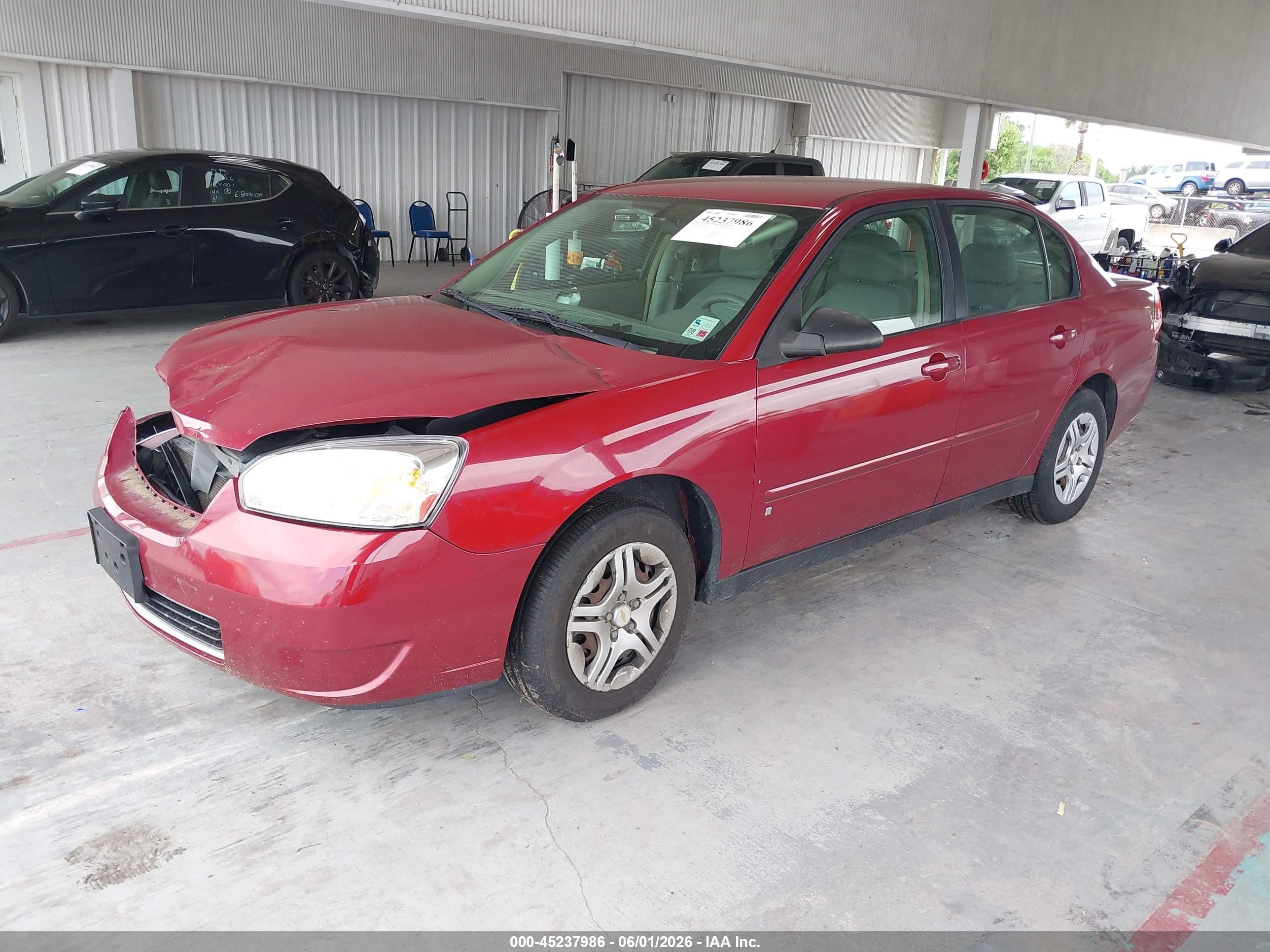 2006 Chevrolet Malibu Ls Burgundy vin: 1G1ZS51F36F299175