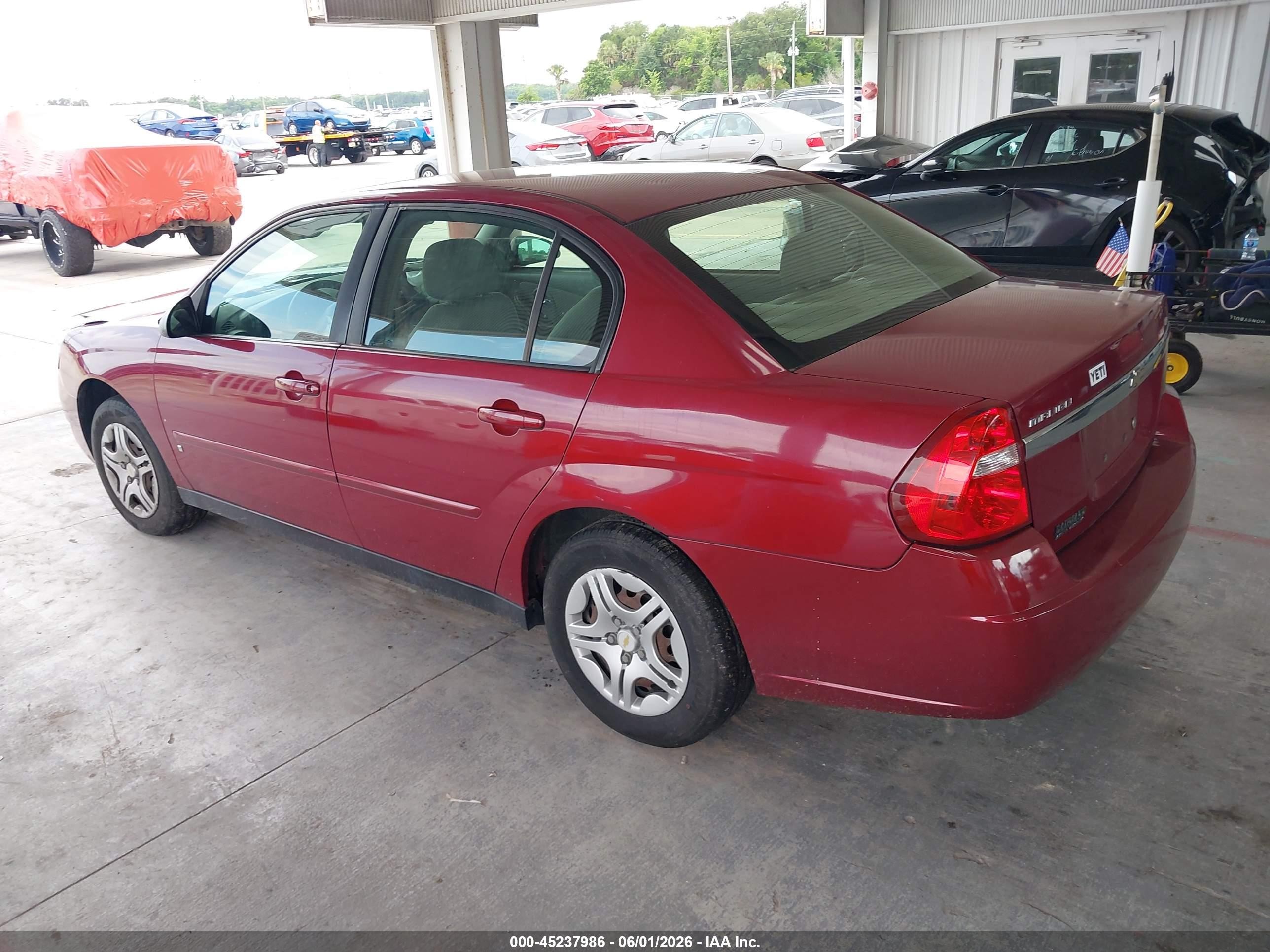 2006 Chevrolet Malibu Ls Burgundy vin: 1G1ZS51F36F299175
