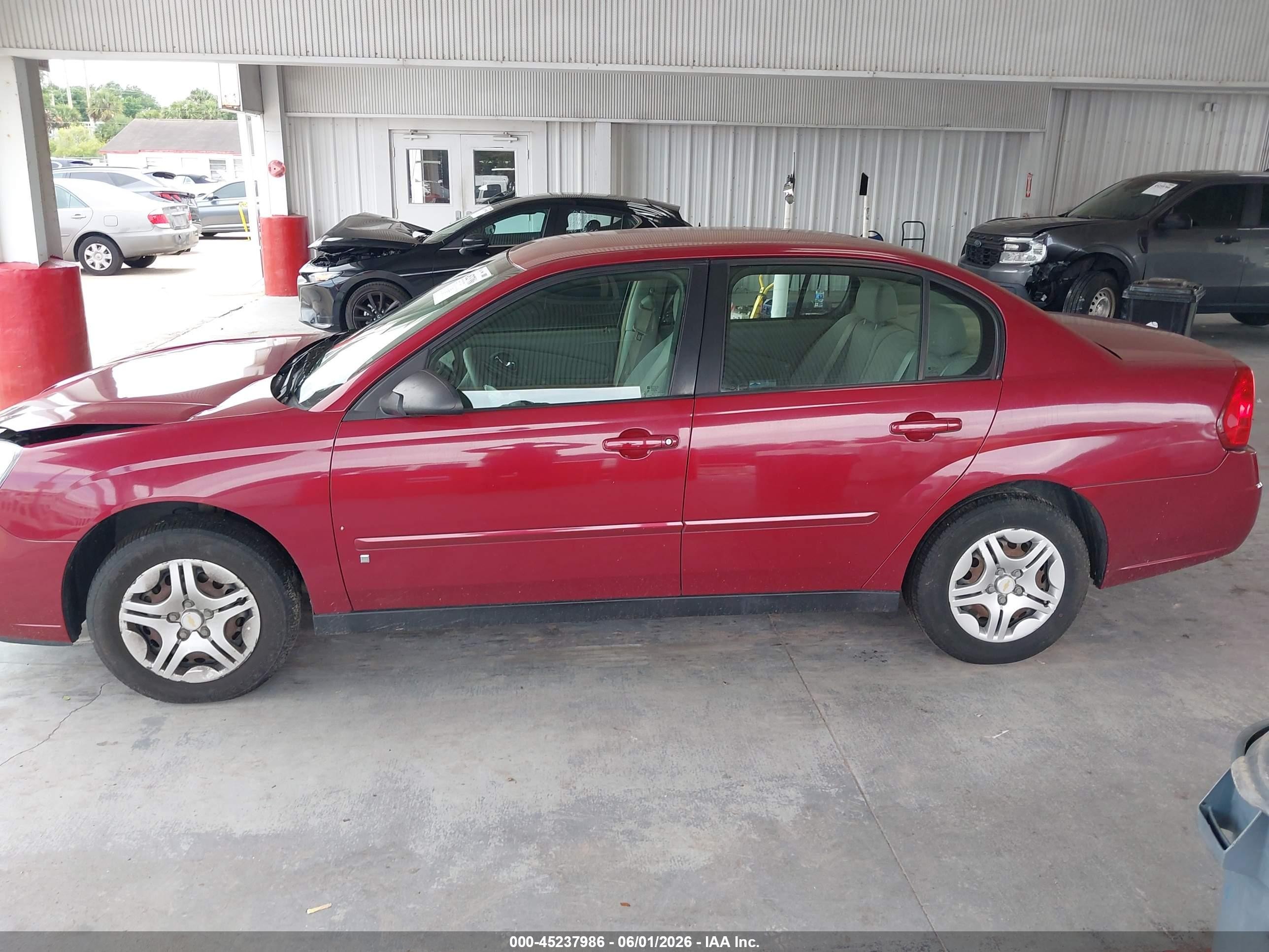 2006 Chevrolet Malibu Ls Burgundy vin: 1G1ZS51F36F299175