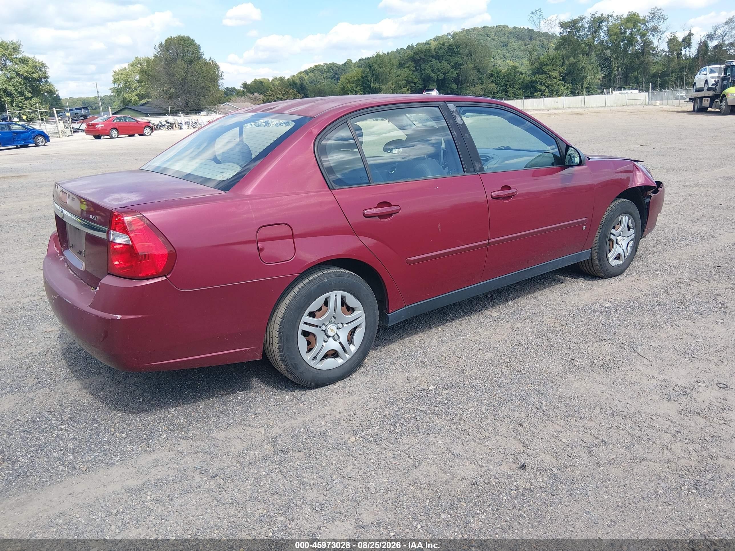 2006 Chevrolet Malibu Ls Burgundy vin: 1G1ZS51F76F162773