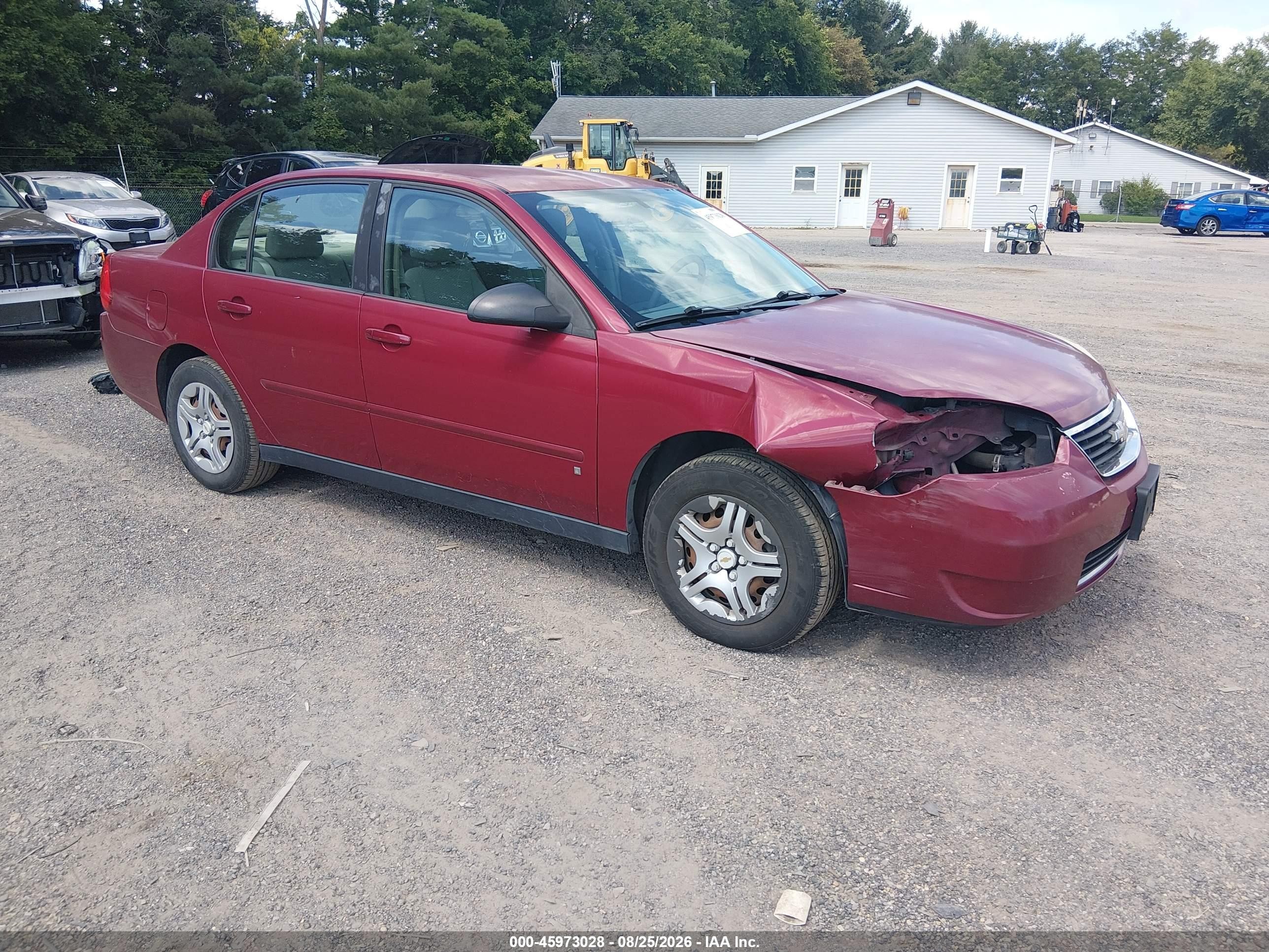 2006 Chevrolet Malibu Ls Burgundy vin: 1G1ZS51F76F162773