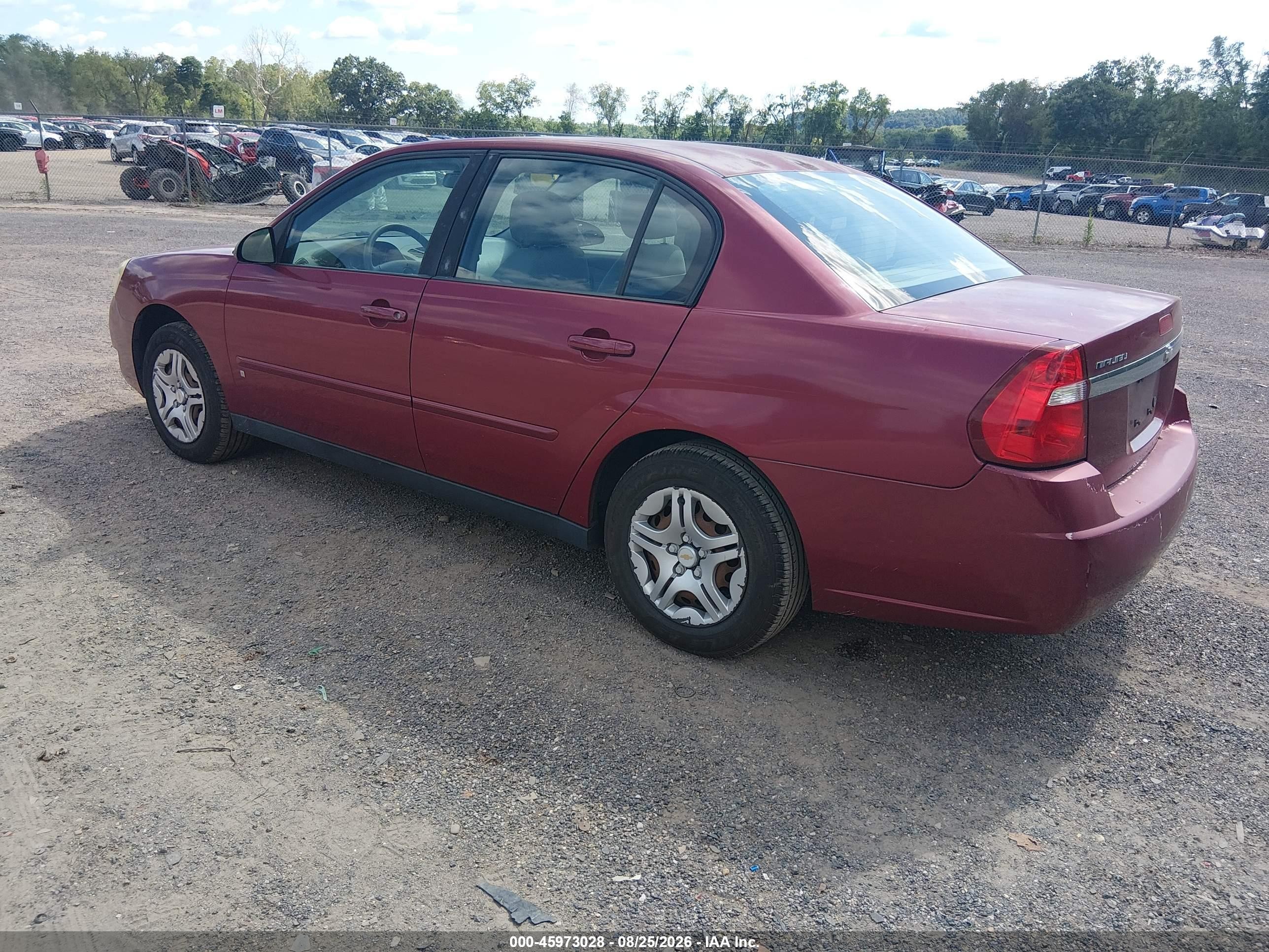 2006 Chevrolet Malibu Ls Burgundy vin: 1G1ZS51F76F162773