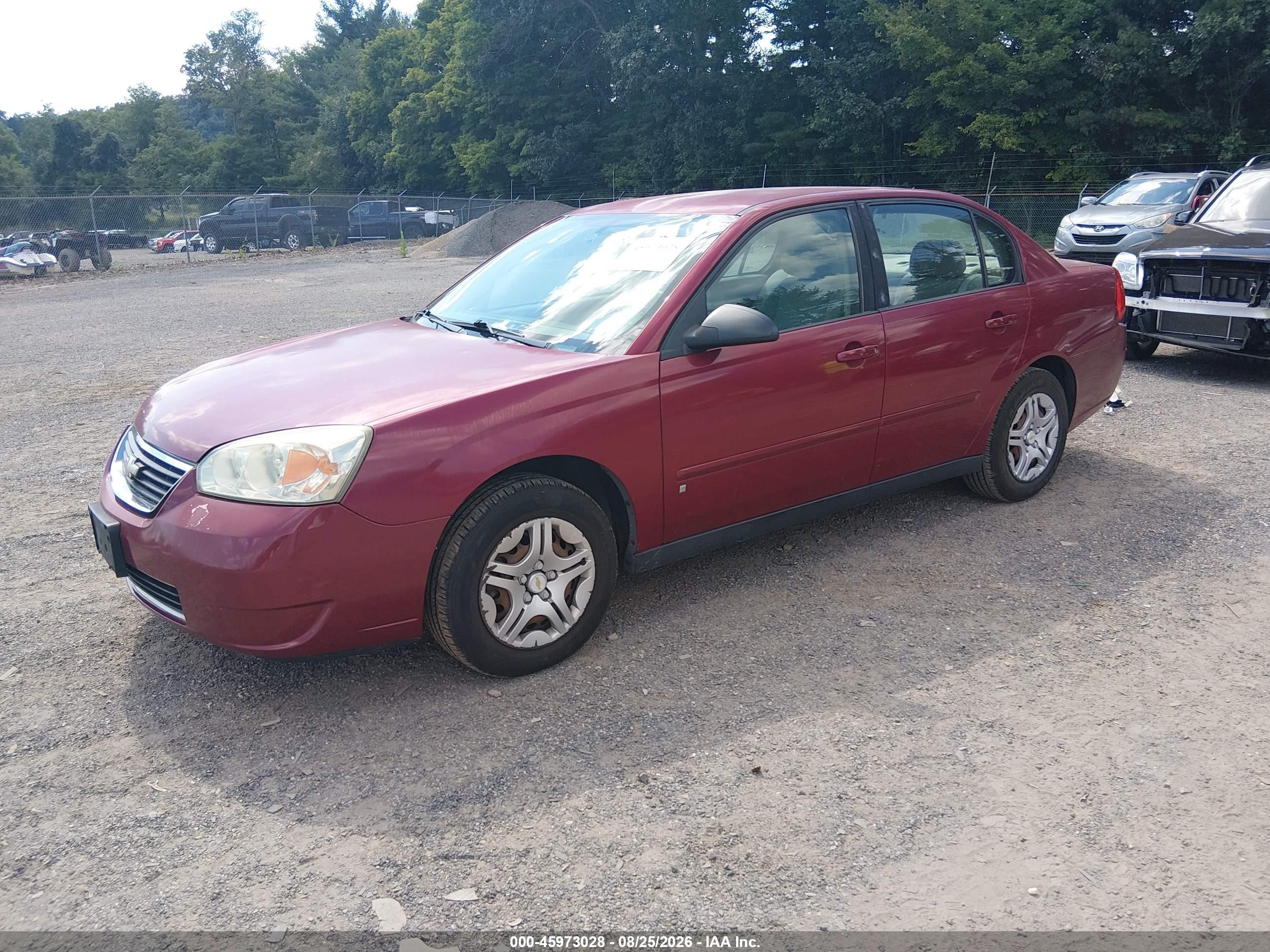 2006 Chevrolet Malibu Ls Burgundy vin: 1G1ZS51F76F162773