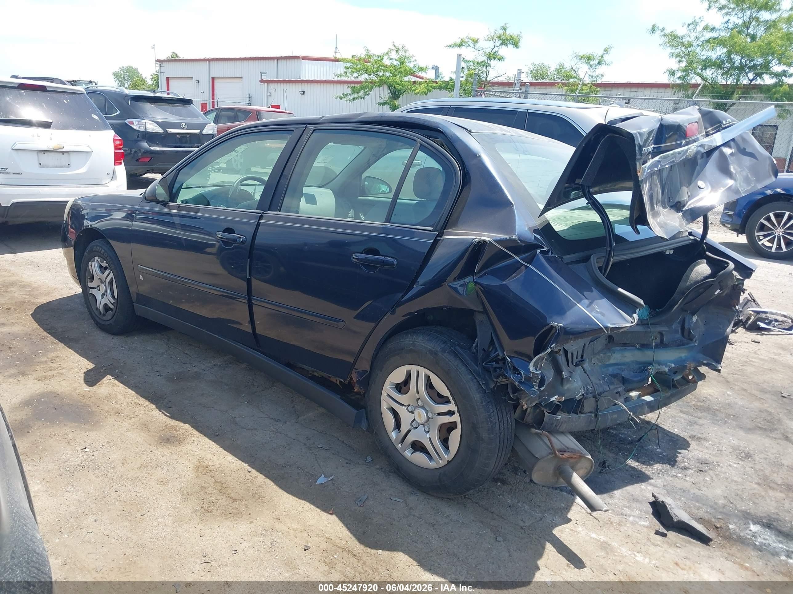 2006 Chevrolet Malibu Ls Blue vin: 1G1ZS51F86F108737
