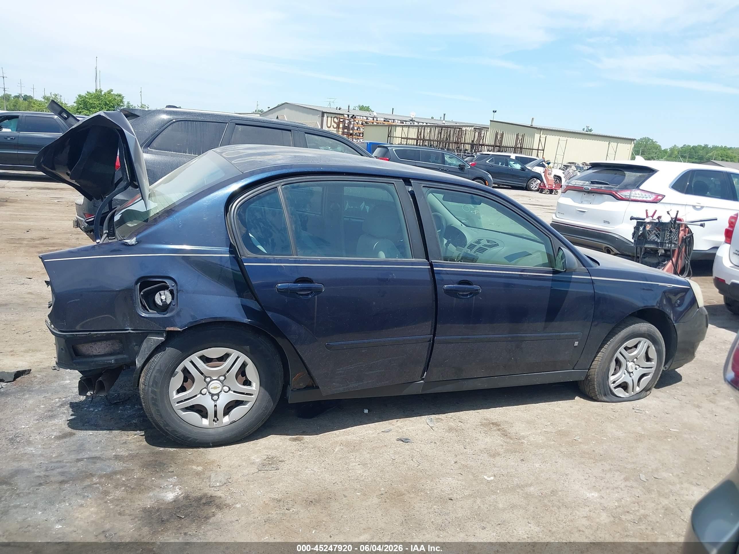 2006 Chevrolet Malibu Ls Blue vin: 1G1ZS51F86F108737