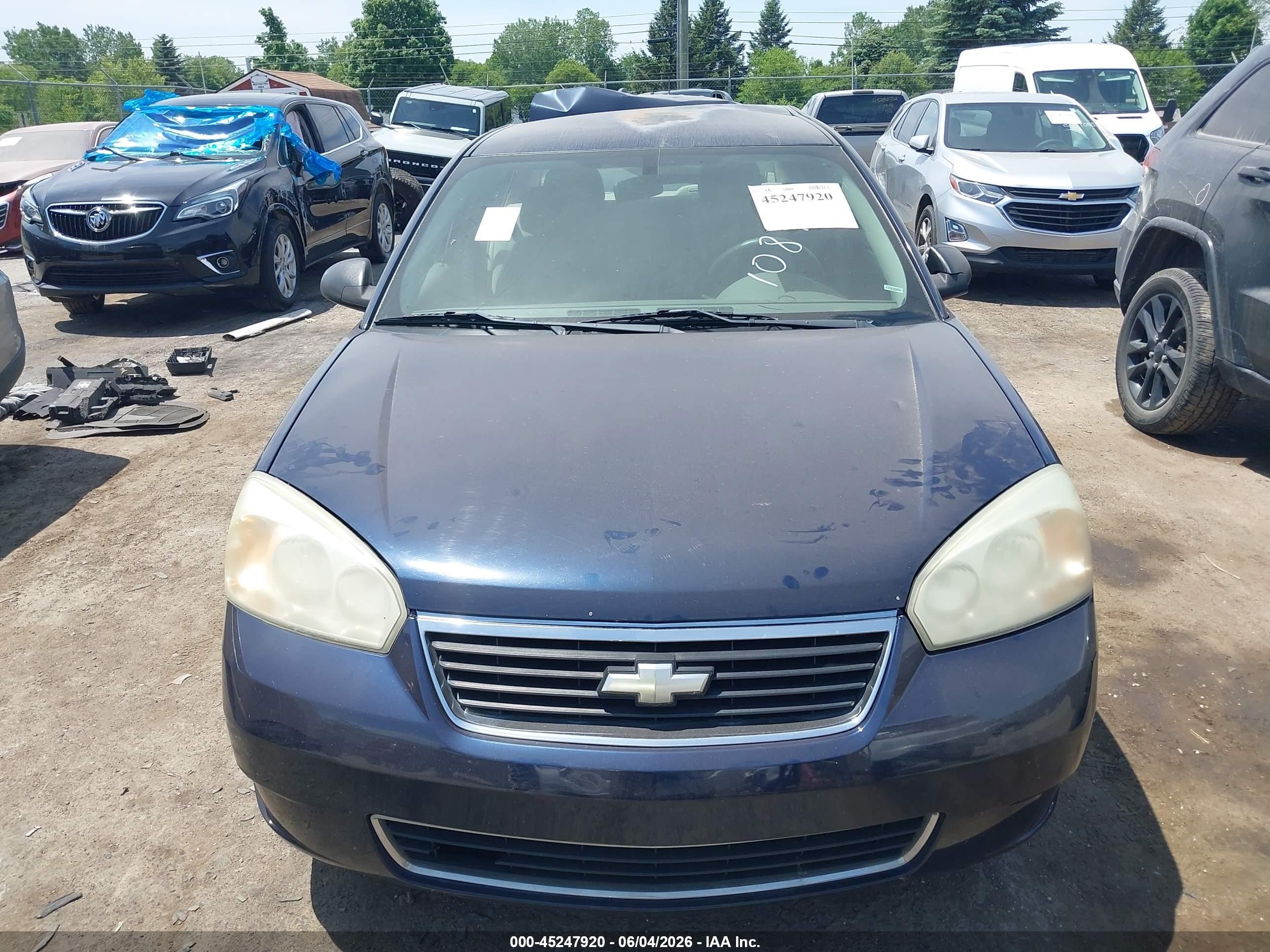 2006 Chevrolet Malibu Ls Blue vin: 1G1ZS51F86F108737