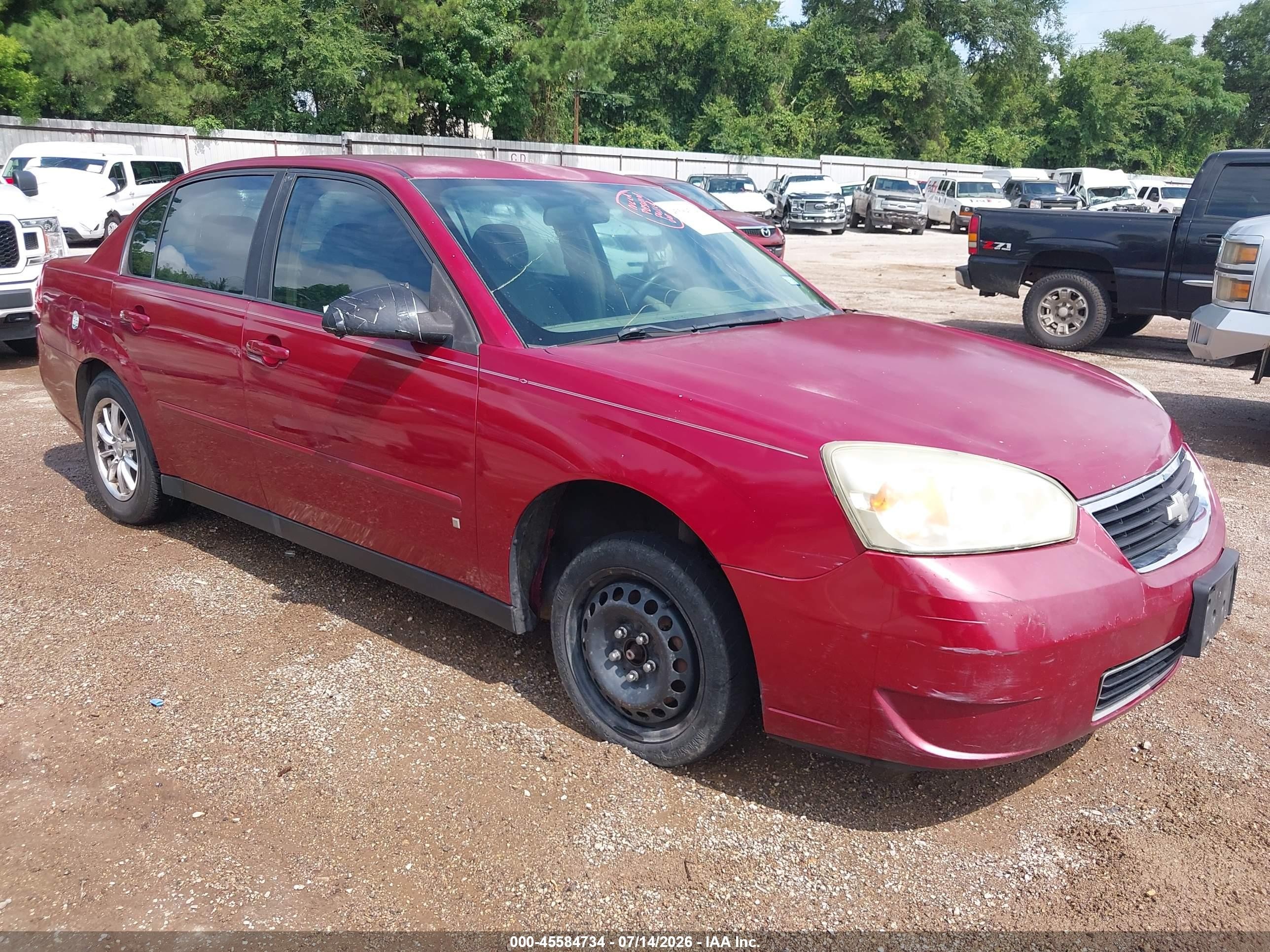 2006 Chevrolet Malibu Ls Темно-бордовый vin: 1G1ZS51FX6F298637