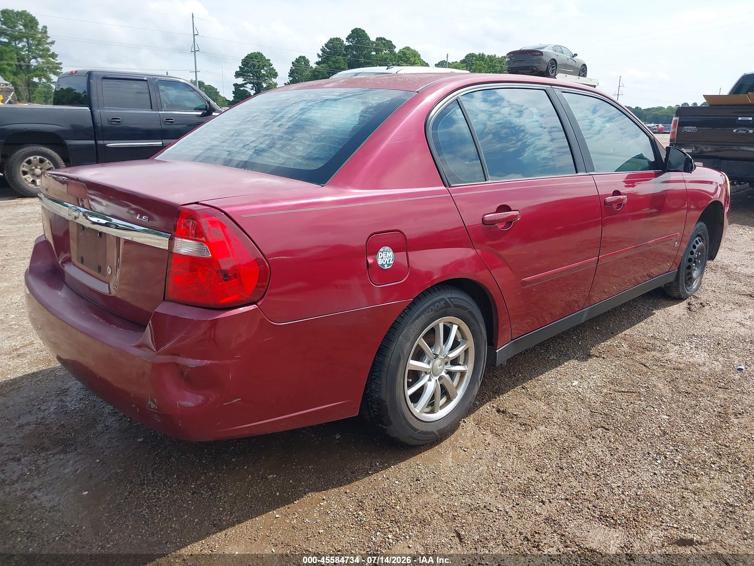 2006 Chevrolet Malibu Ls Maroon vin: 1G1ZS51FX6F298637