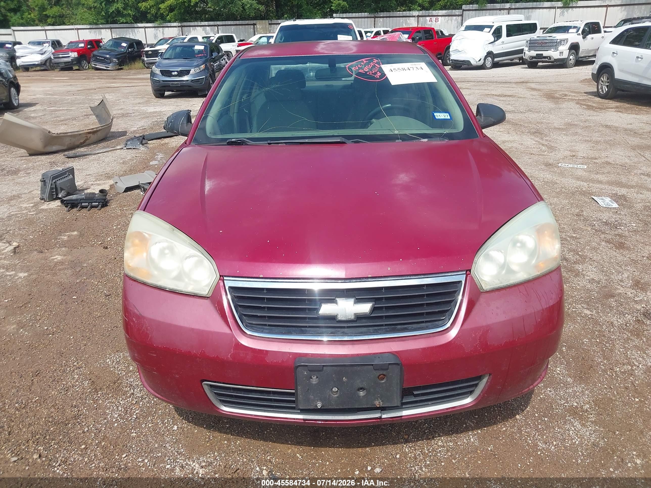 2006 Chevrolet Malibu Ls Maroon vin: 1G1ZS51FX6F298637