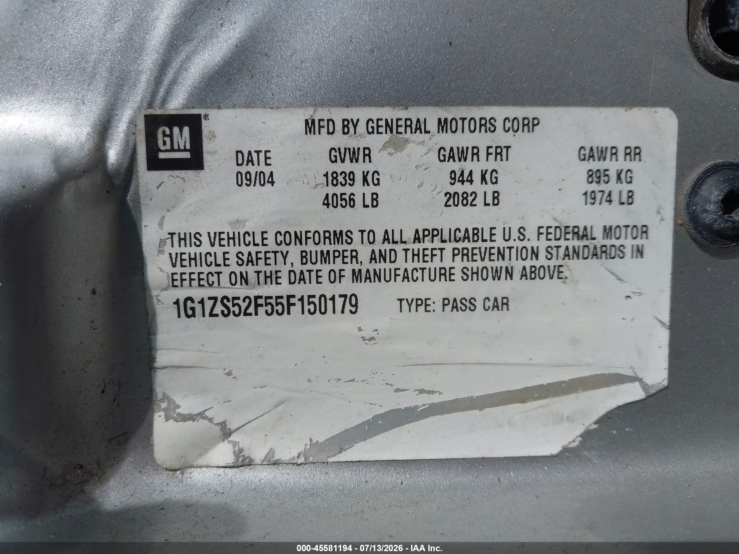 2005 Chevrolet Malibu   Silver vin: 1G1ZS52F55F150179
