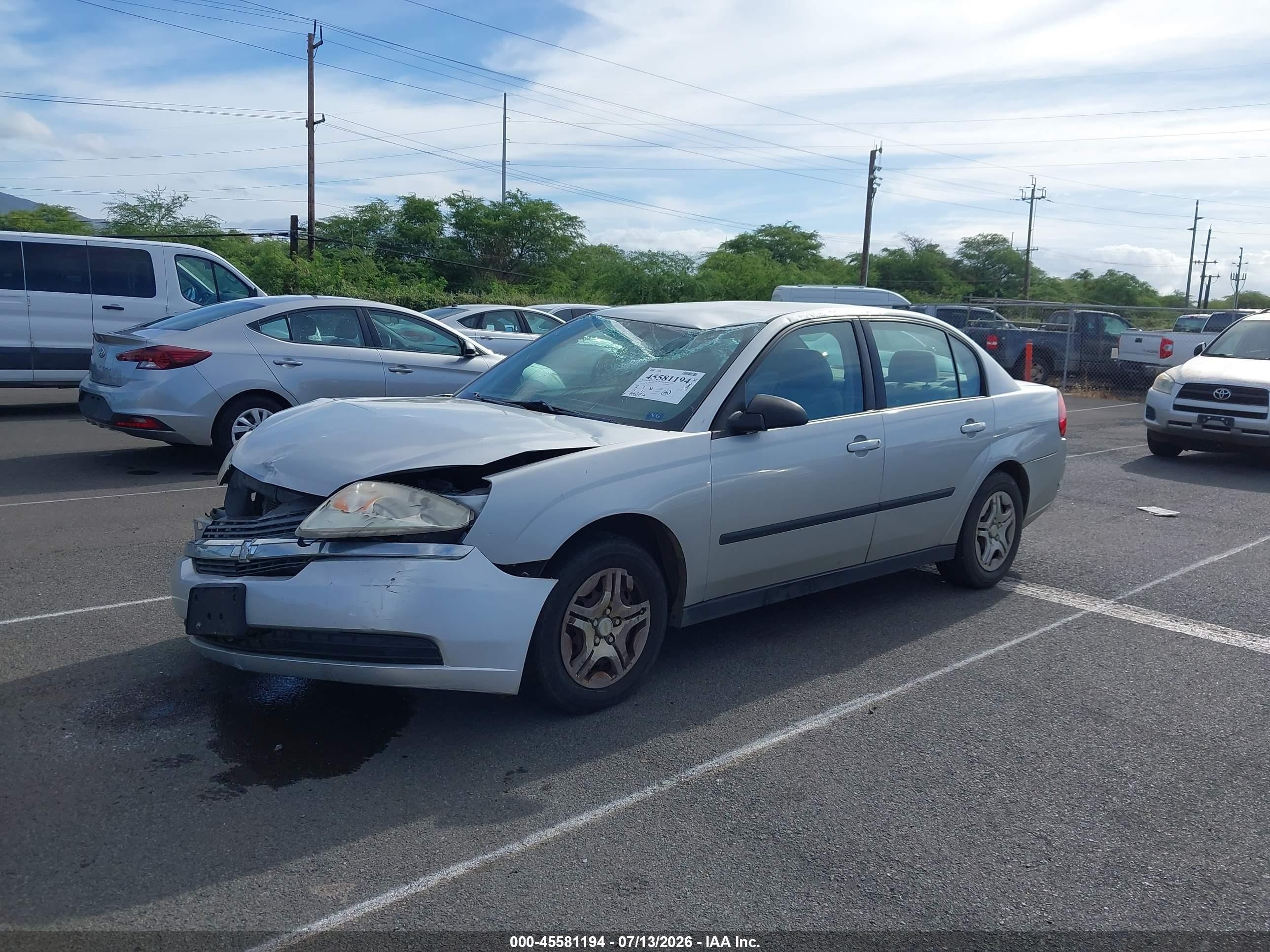 2005 Chevrolet Malibu   Silver vin: 1G1ZS52F55F150179