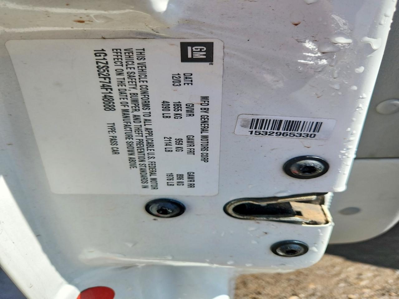 2004 Chevrolet Malibu White vin: 1G1ZS52F74F148688