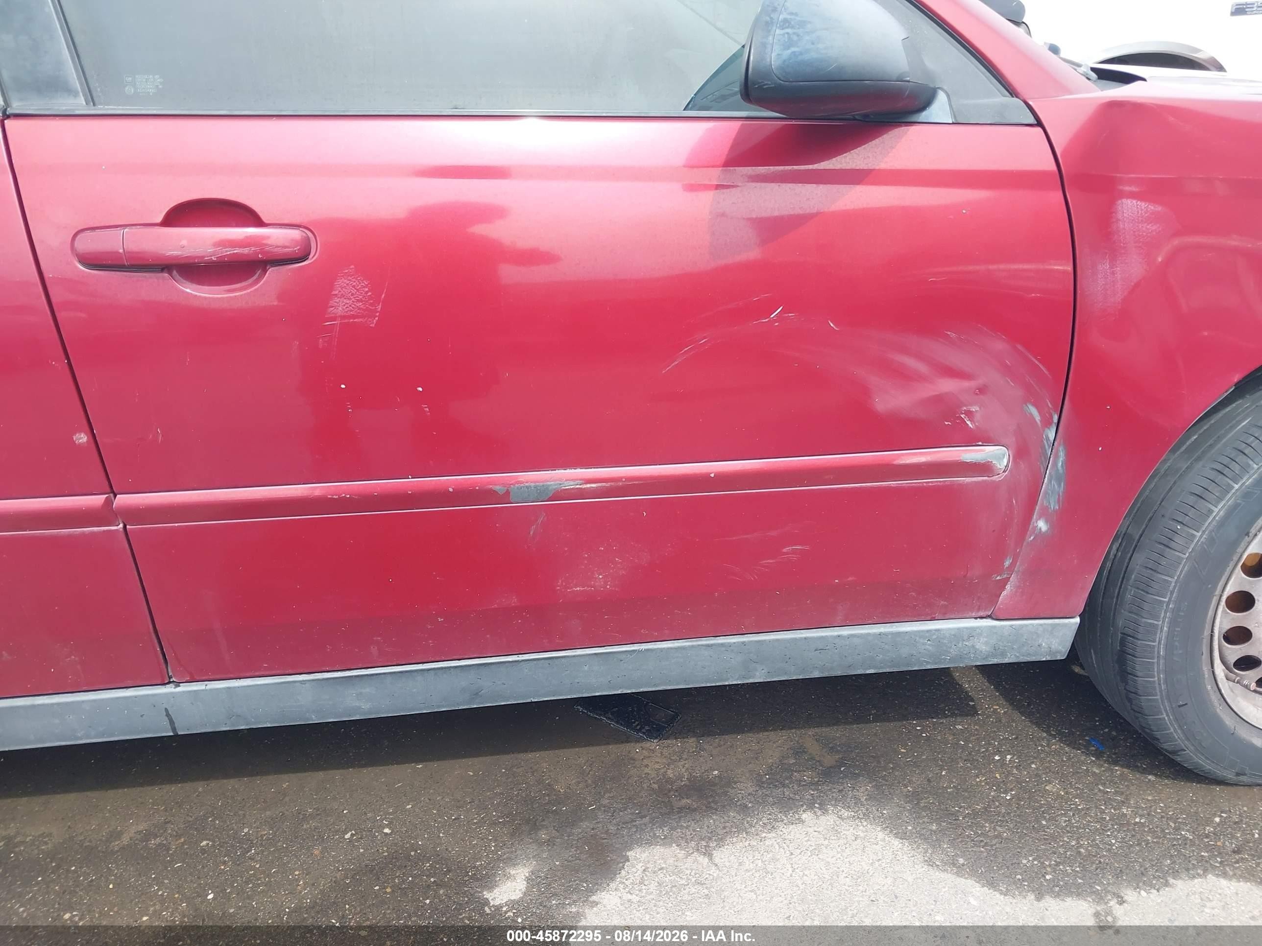 2007 Chevrolet Malibu Ls W/2fl Red vin: 1G1ZS57N67F279373