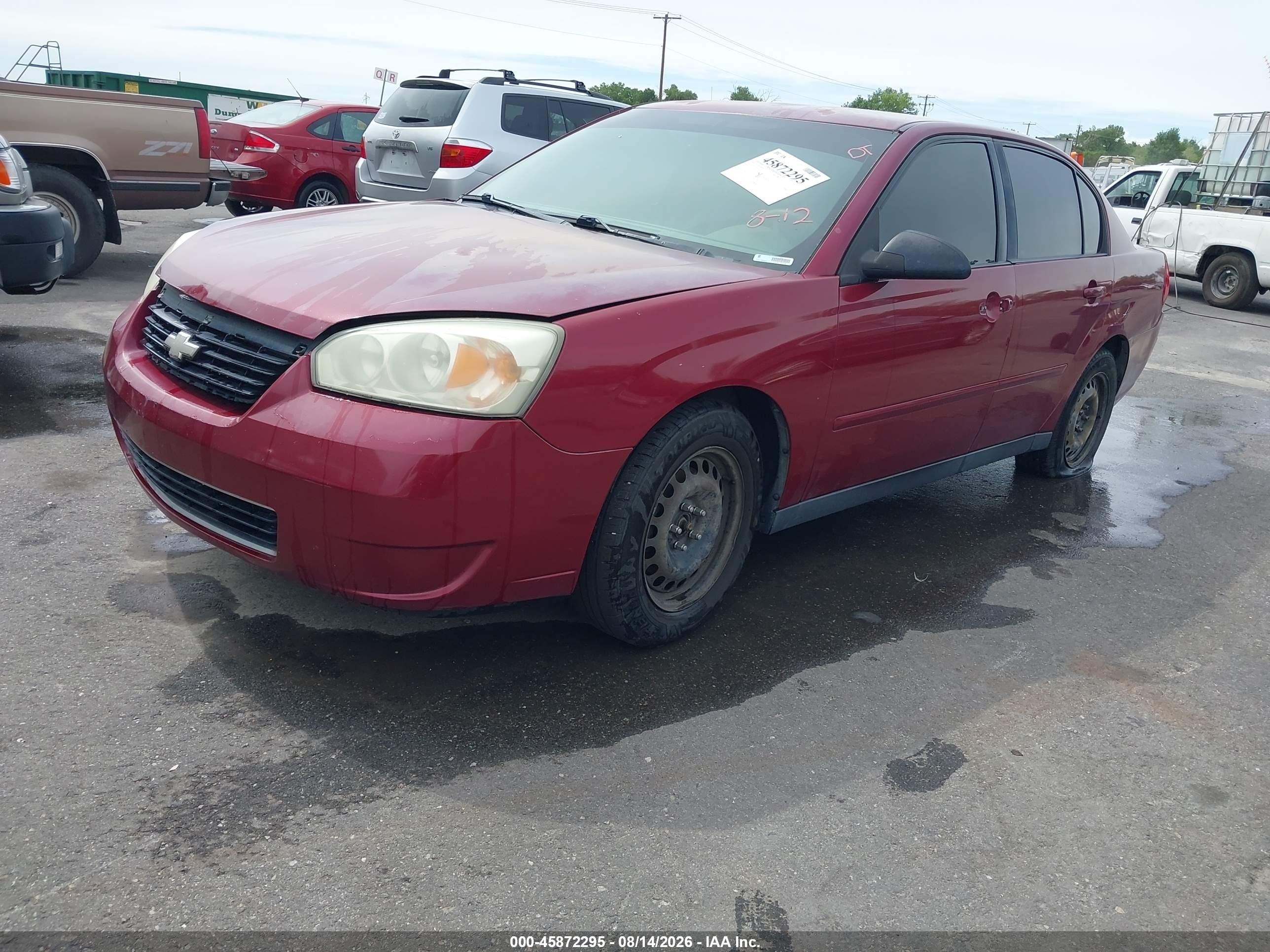 2007 Chevrolet Malibu Ls W/2fl Red vin: 1G1ZS57N67F279373