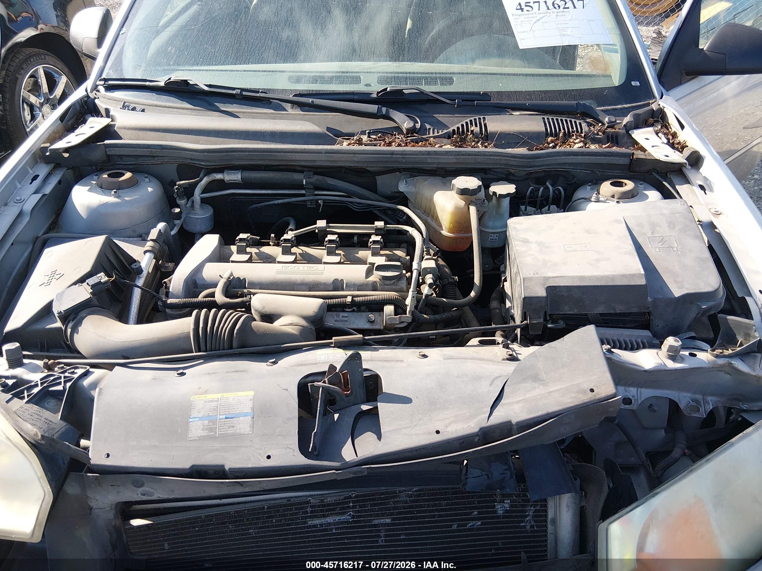 2007 Chevrolet Malibu Ls W/1ls Кремовый vin: 1G1ZS58F07F123725