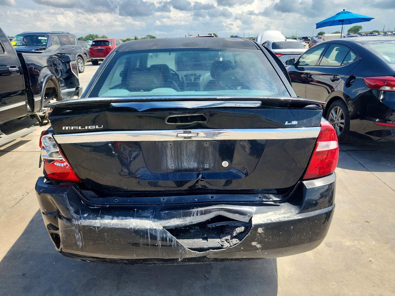 2007 Chevrolet Malibu Ls Black vin: 1G1ZS58F07F230001