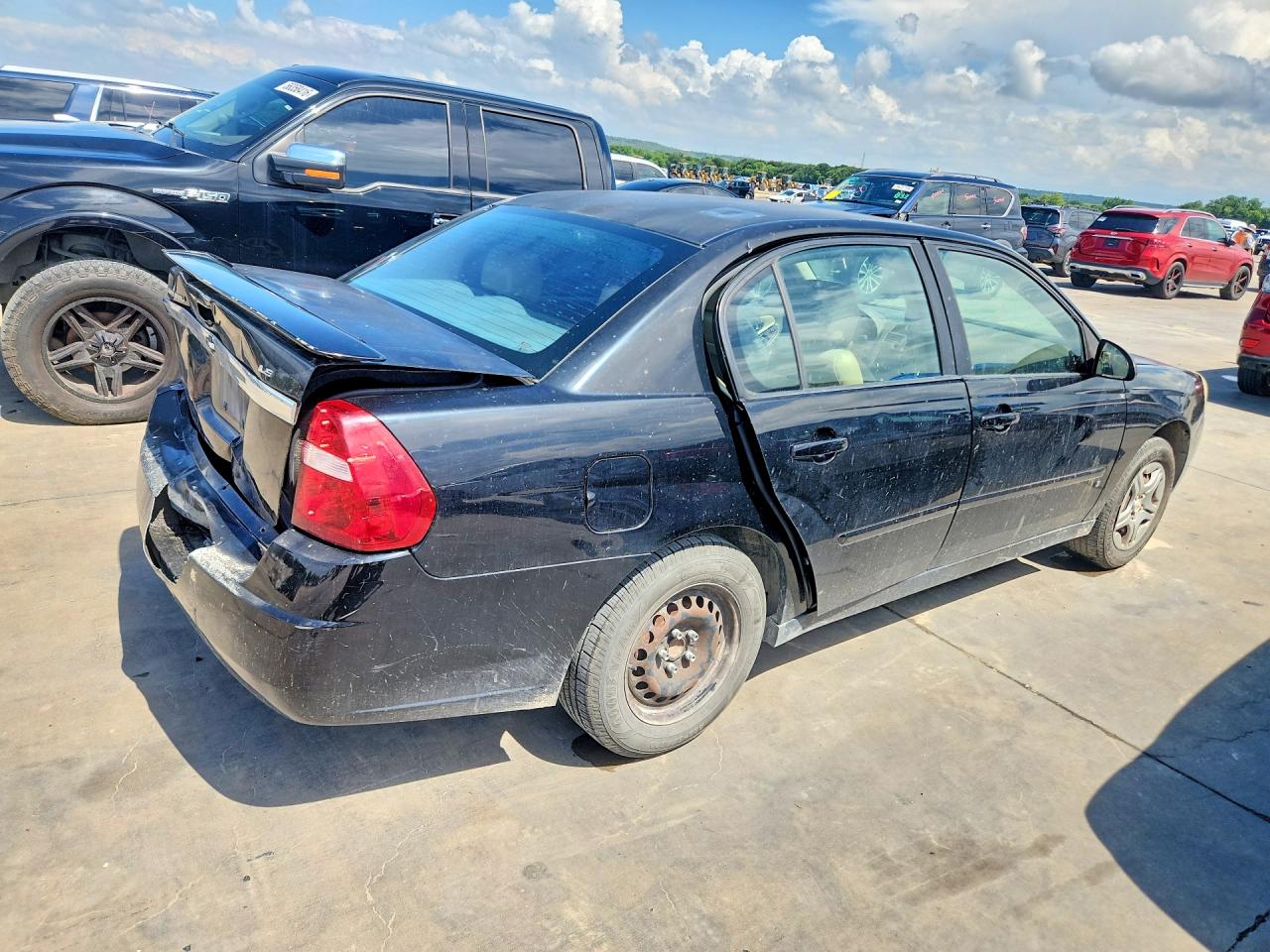 2007 Chevrolet Malibu Ls Black vin: 1G1ZS58F07F230001
