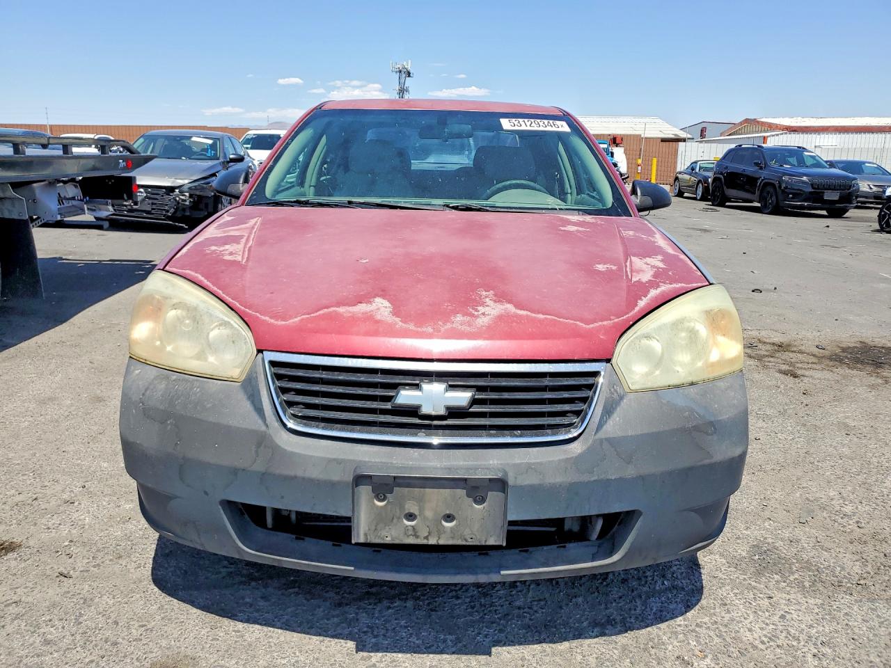 2007 Chevrolet Malibu Ls Burgundy vin: 1G1ZS58F17F262889