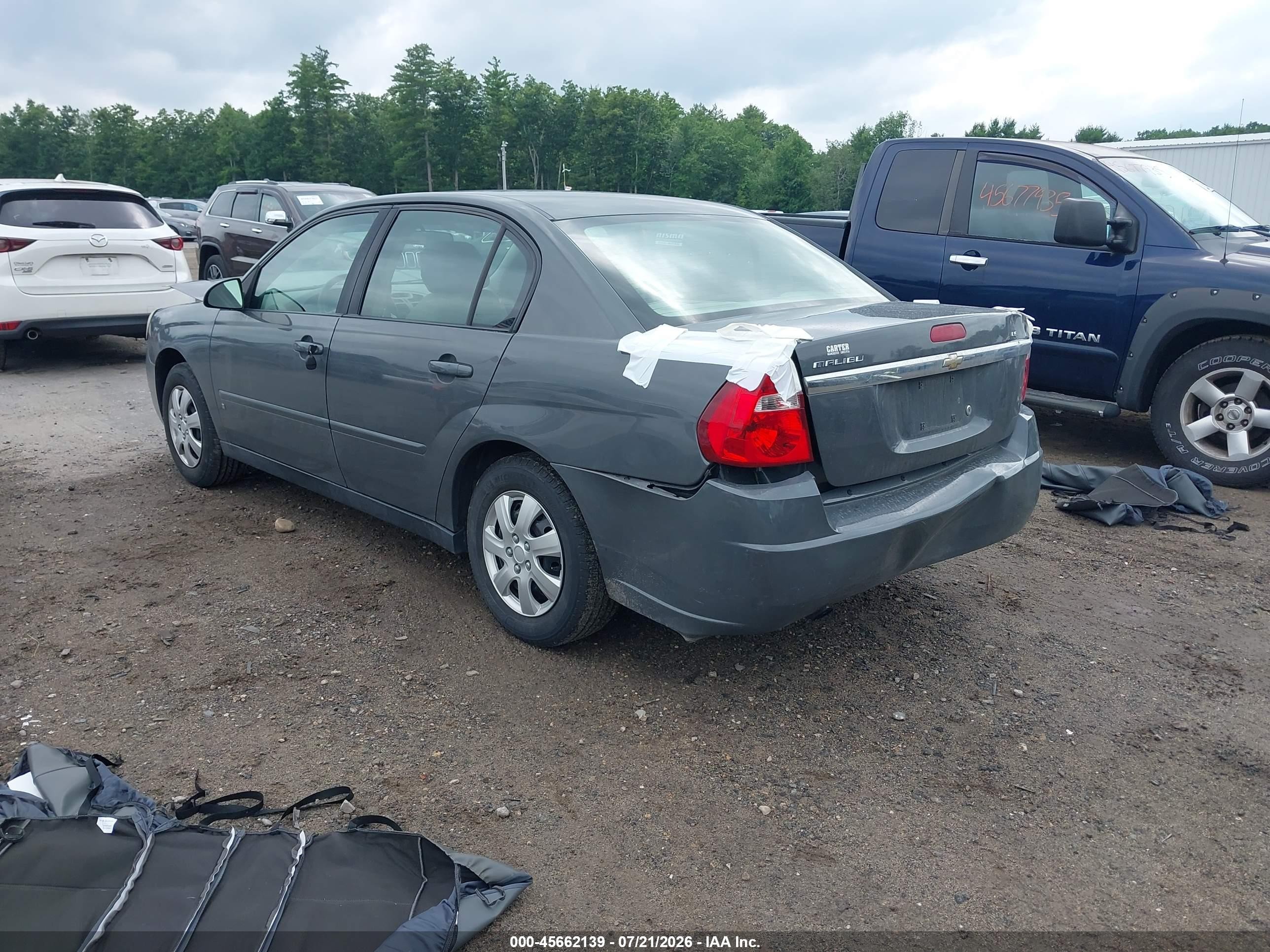 2007 Chevrolet Malibu Ls W/1ls Gray vin: 1G1ZS58F27F112810