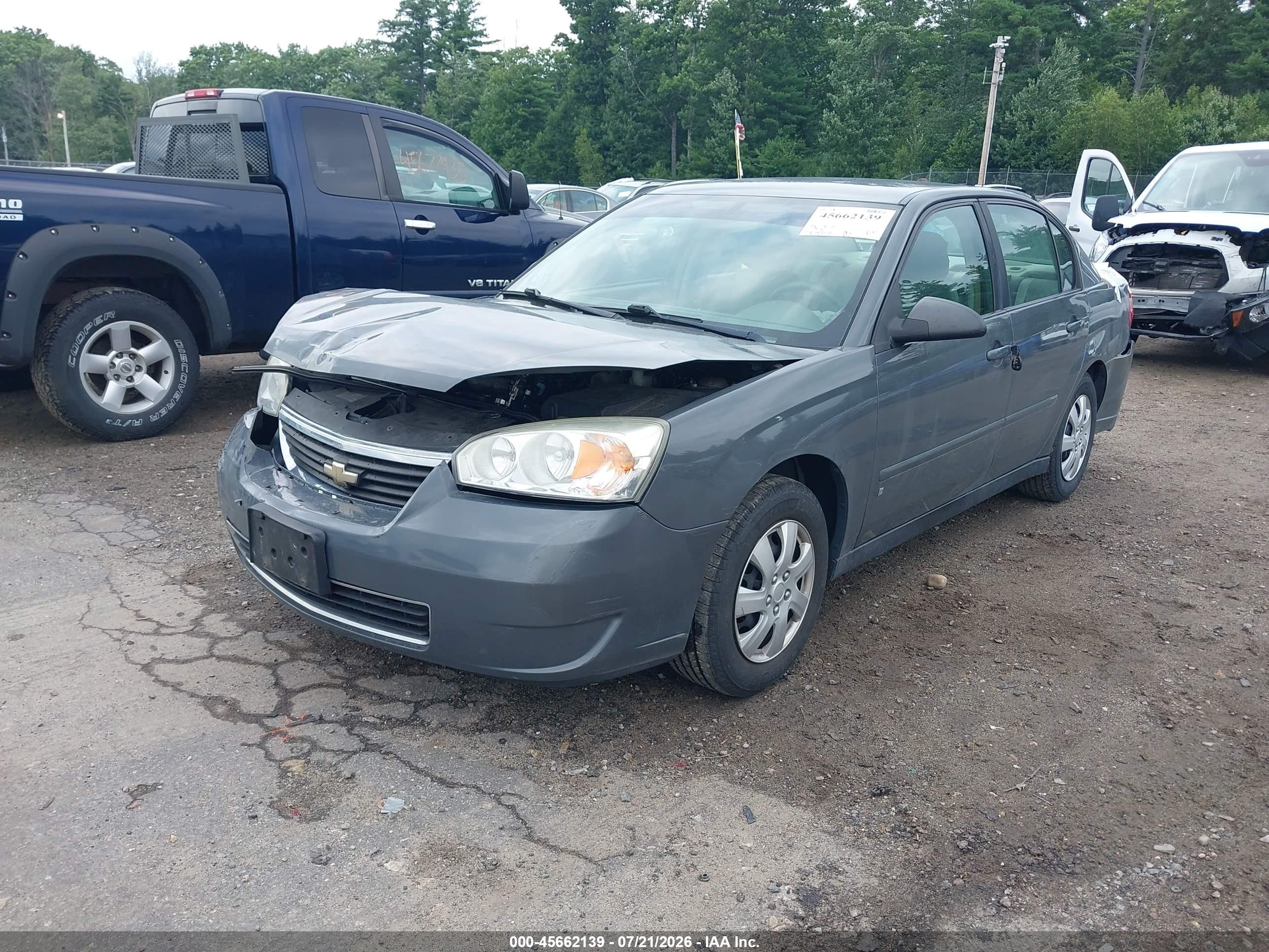 2007 Chevrolet Malibu Ls W/1ls Gray vin: 1G1ZS58F27F112810
