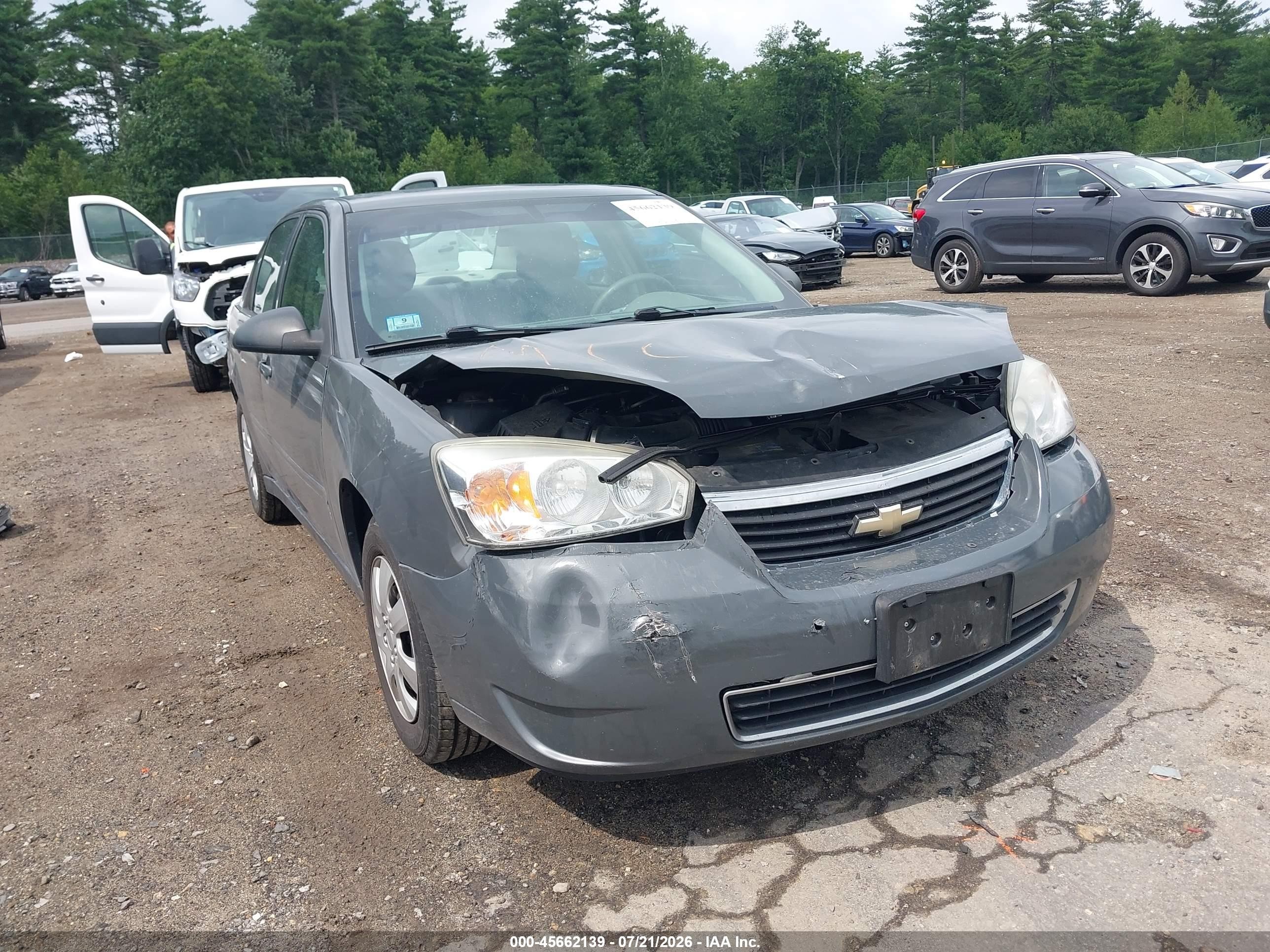 2007 Chevrolet Malibu Ls W/1ls Gray vin: 1G1ZS58F27F112810