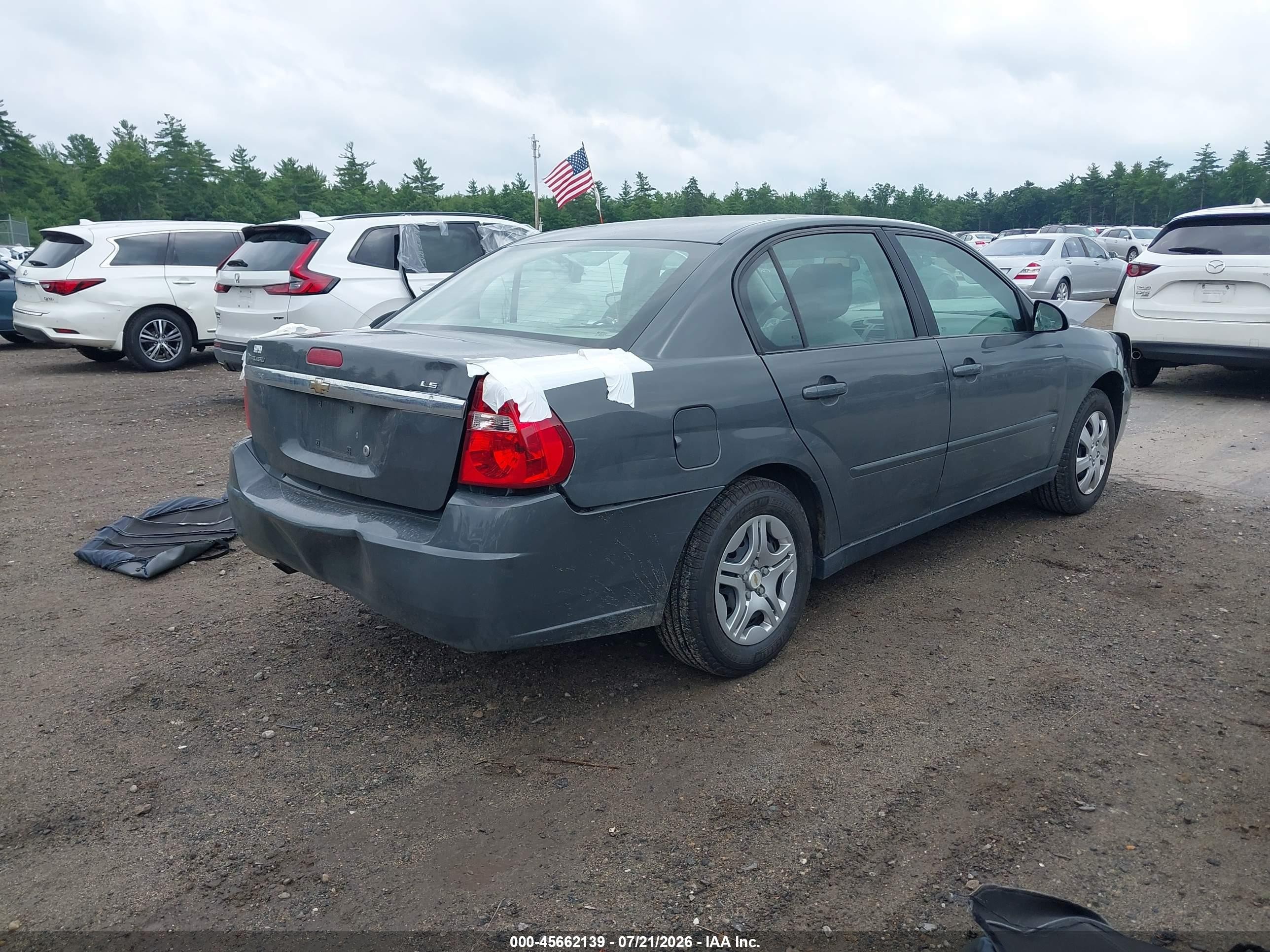 2007 Chevrolet Malibu Ls W/1ls Gray vin: 1G1ZS58F27F112810