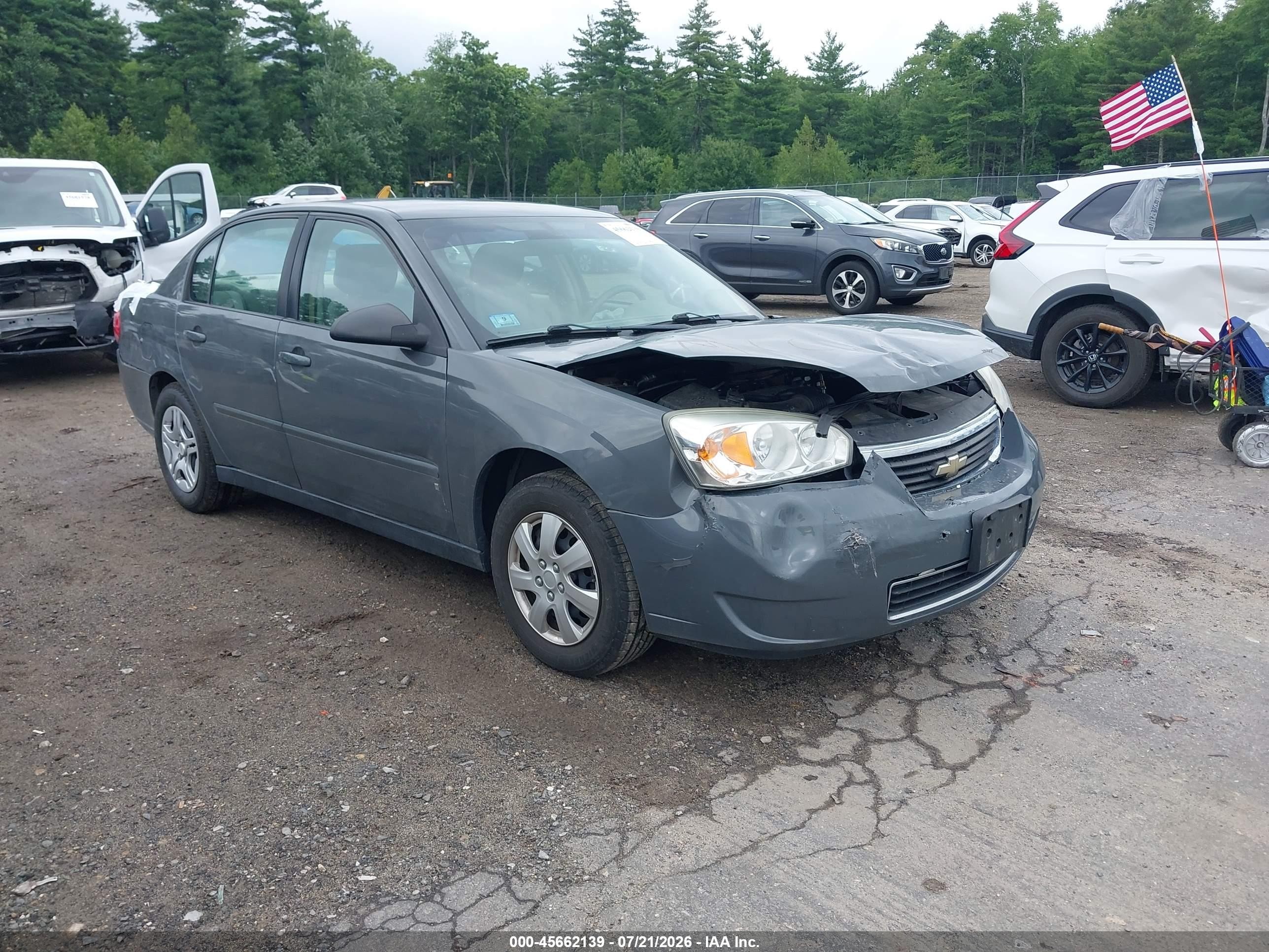 2007 Chevrolet Malibu Ls W/1ls Gray vin: 1G1ZS58F27F112810