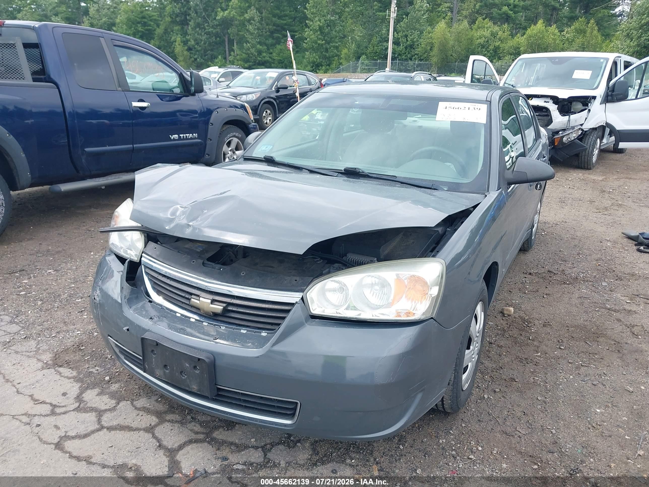 2007 Chevrolet Malibu Ls W/1ls Gray vin: 1G1ZS58F27F112810
