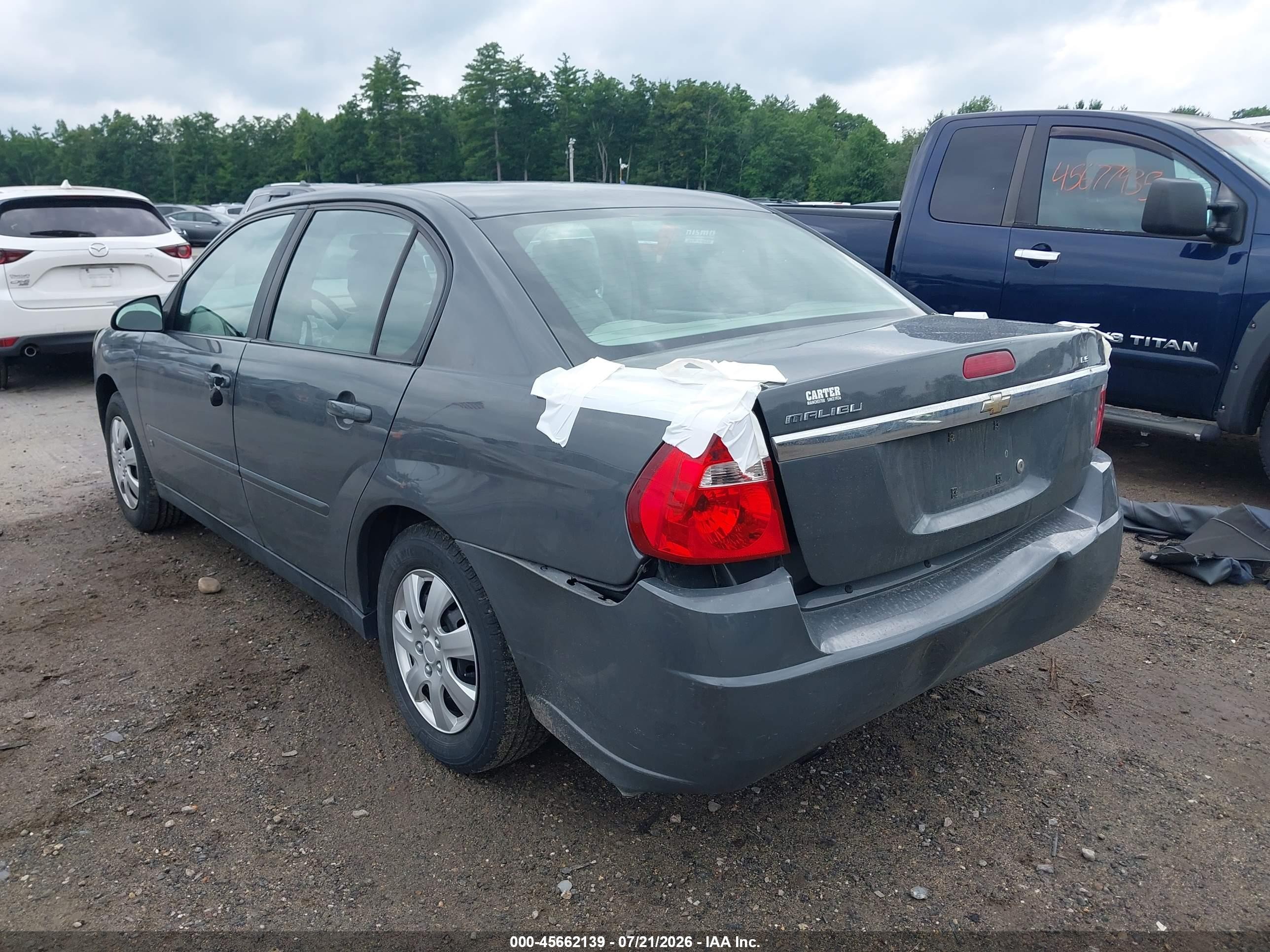2007 Chevrolet Malibu Ls W/1ls Gray vin: 1G1ZS58F27F112810