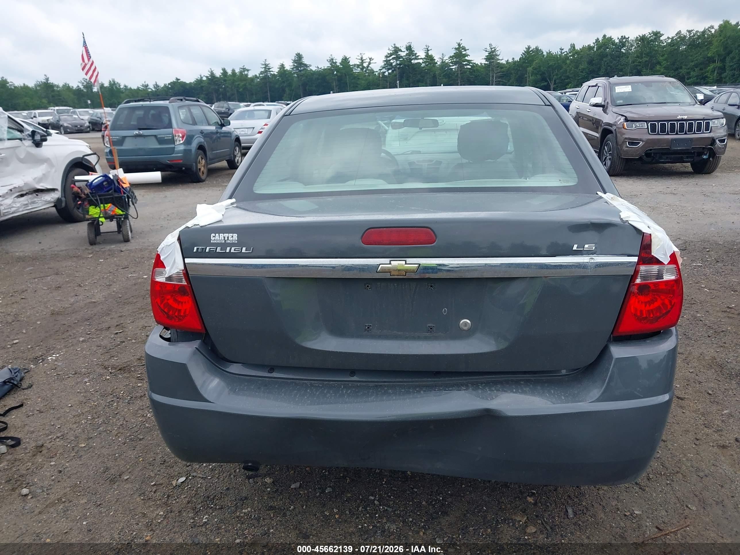 2007 Chevrolet Malibu Ls W/1ls Gray vin: 1G1ZS58F27F112810