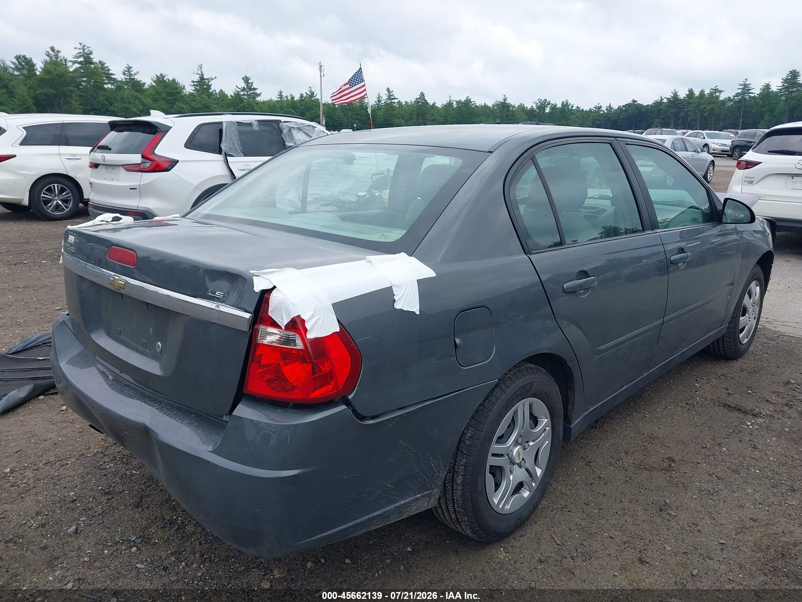 2007 Chevrolet Malibu Ls W/1ls Gray vin: 1G1ZS58F27F112810