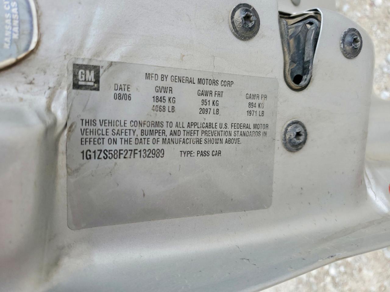 2007 Chevrolet Malibu Silver vin: 1G1ZS58F27F132983