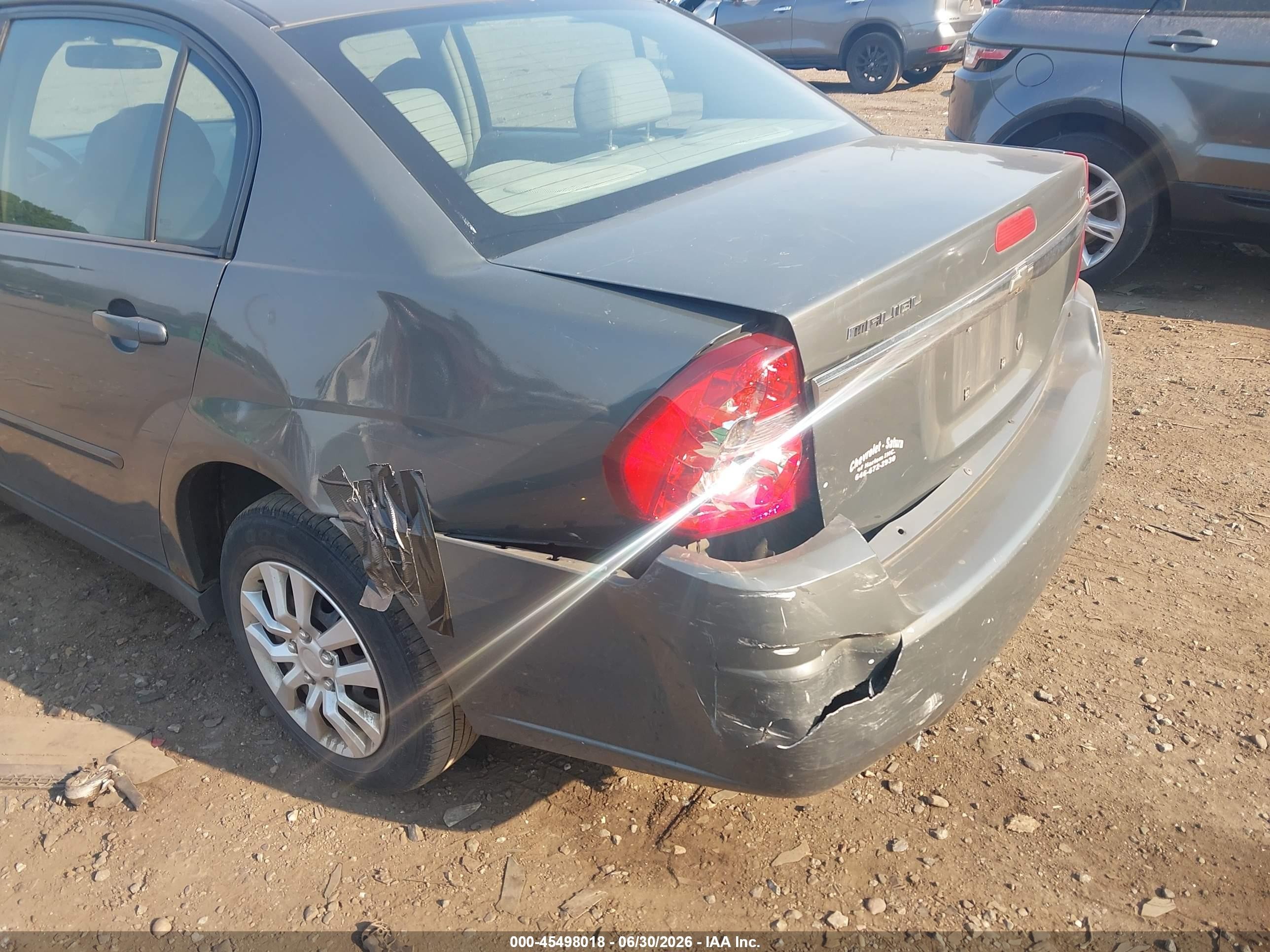 2007 Chevrolet Malibu Ls W/1fl Серый vin: 1G1ZS58F27F181562