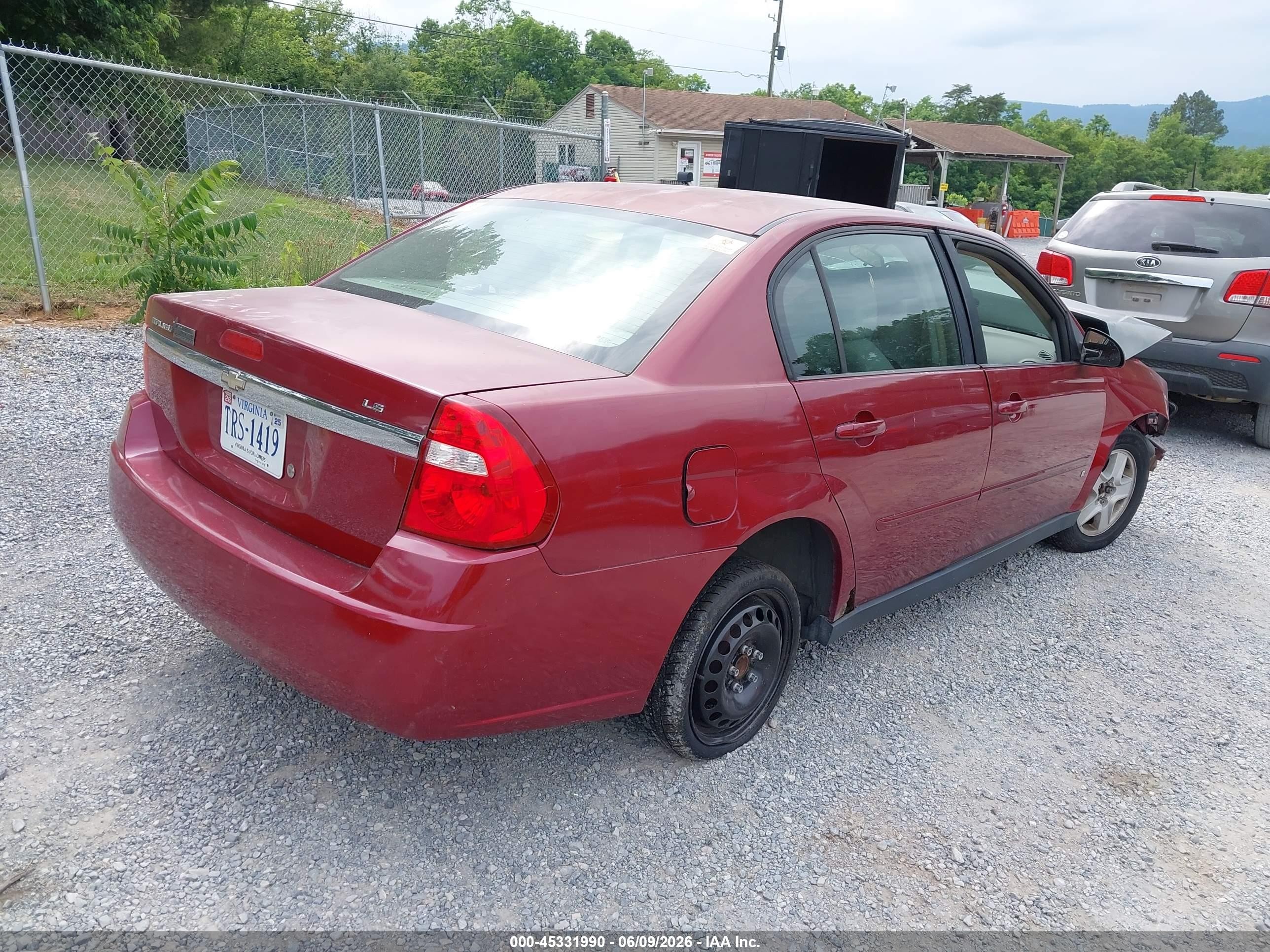 2007 Chevrolet Malibu Ls W/1ls Red vin: 1G1ZS58F47F302401