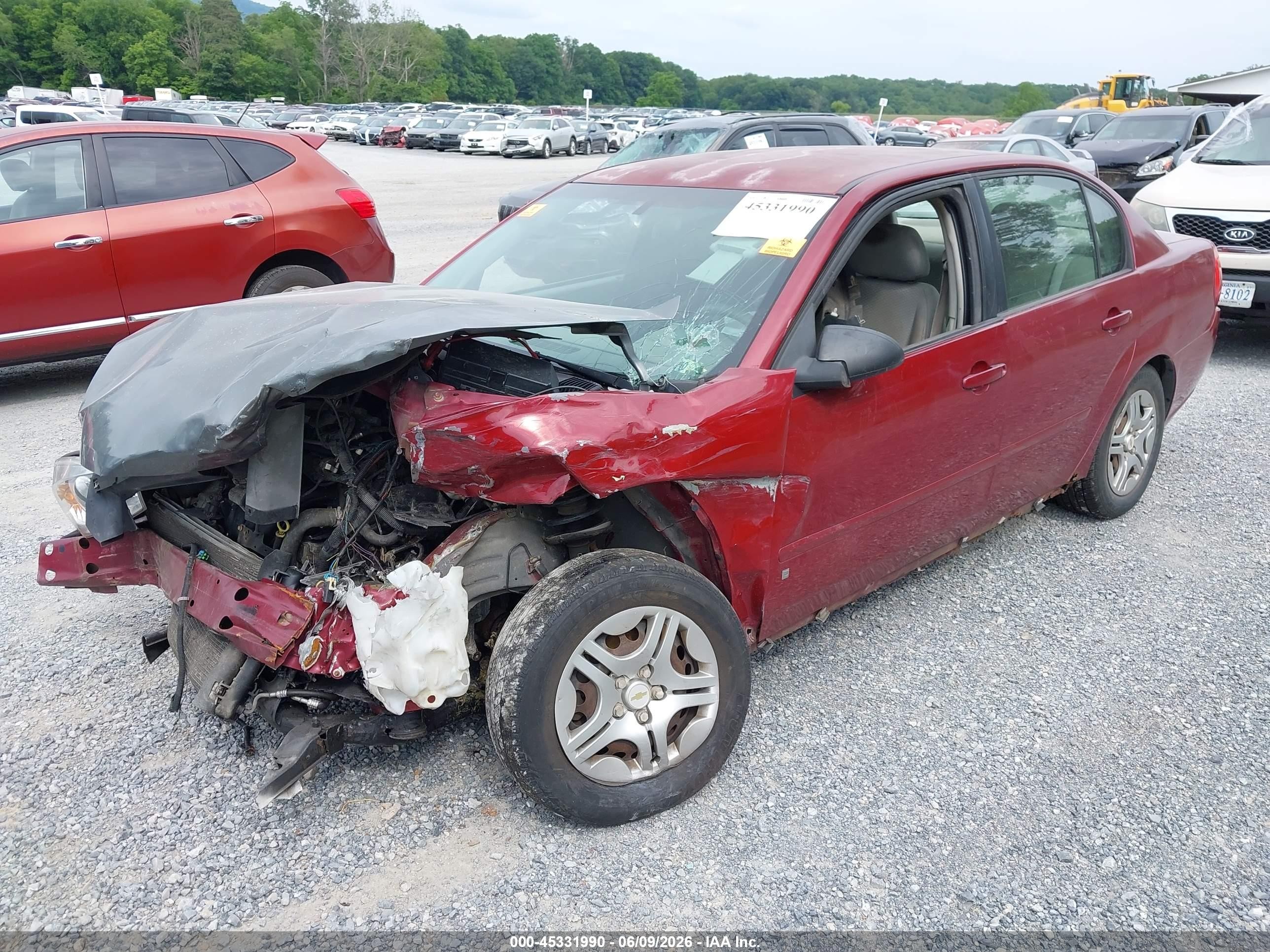 2007 Chevrolet Malibu Ls W/1ls Red vin: 1G1ZS58F47F302401