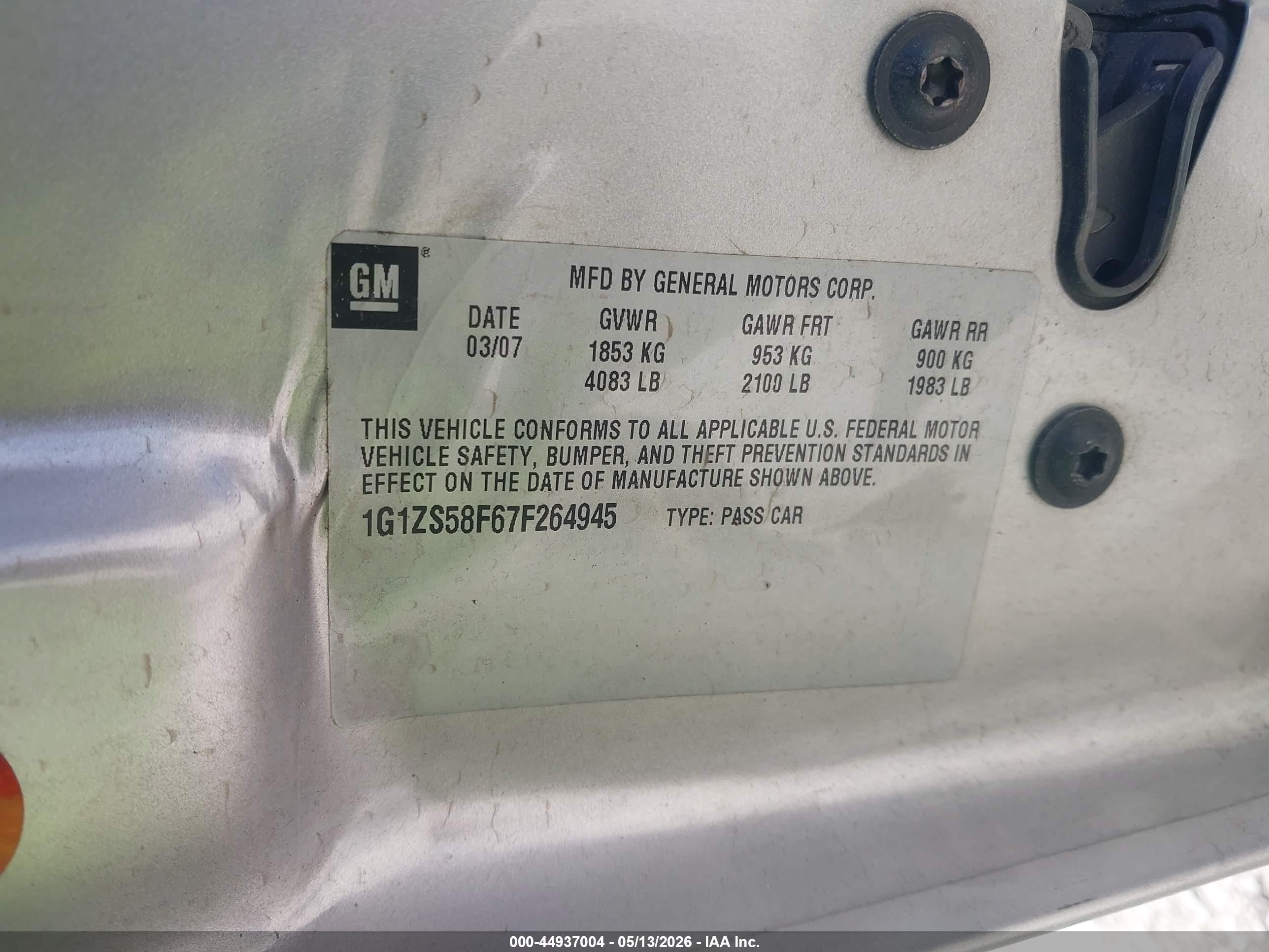 2007 Chevrolet Malibu Ls Silver vin: 1G1ZS58F67F264945
