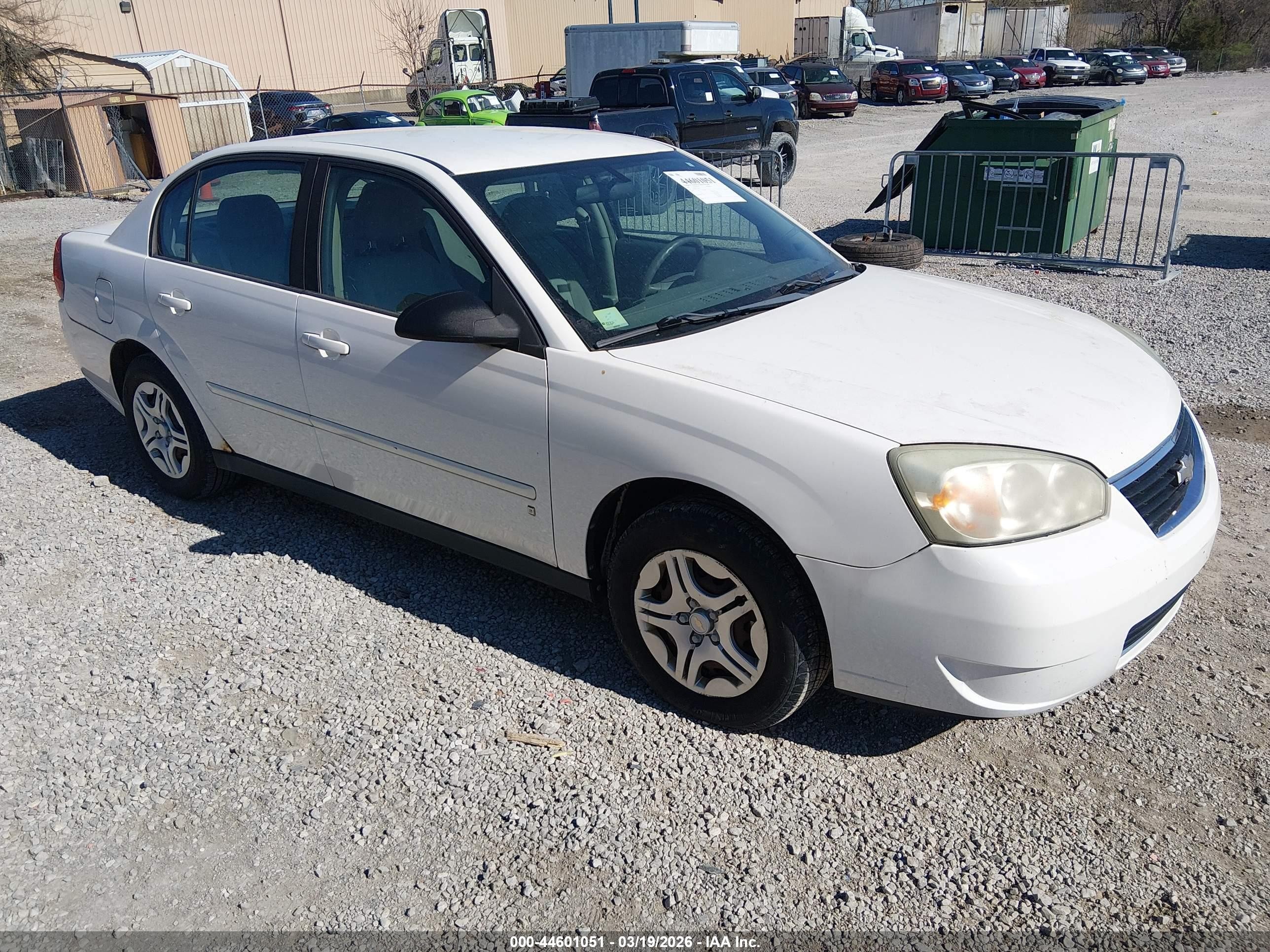 2007 Chevrolet Malibu Ls Белый vin: 1G1ZS58F67F280725