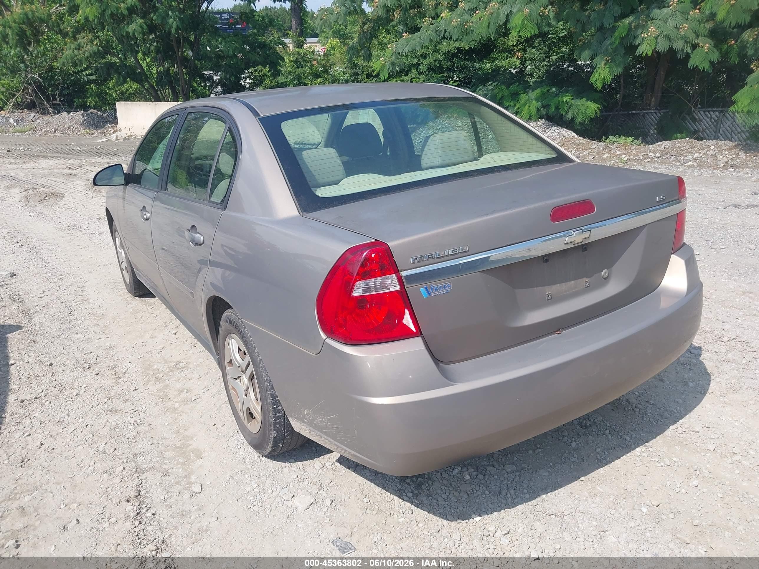 2007 Chevrolet Malibu Ls W/1ls Tan vin: 1G1ZS58F97F108897
