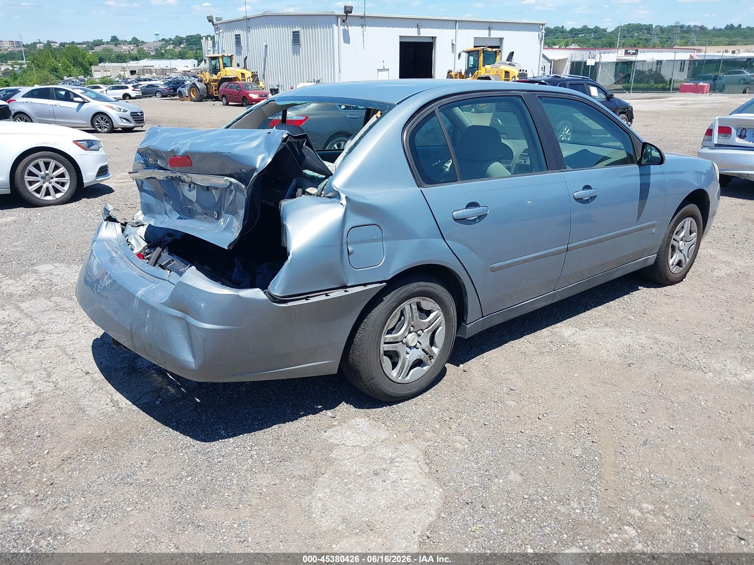 2007 Chevrolet Malibu Ls W/1ls Light Blue vin: 1G1ZS58F97F159400
