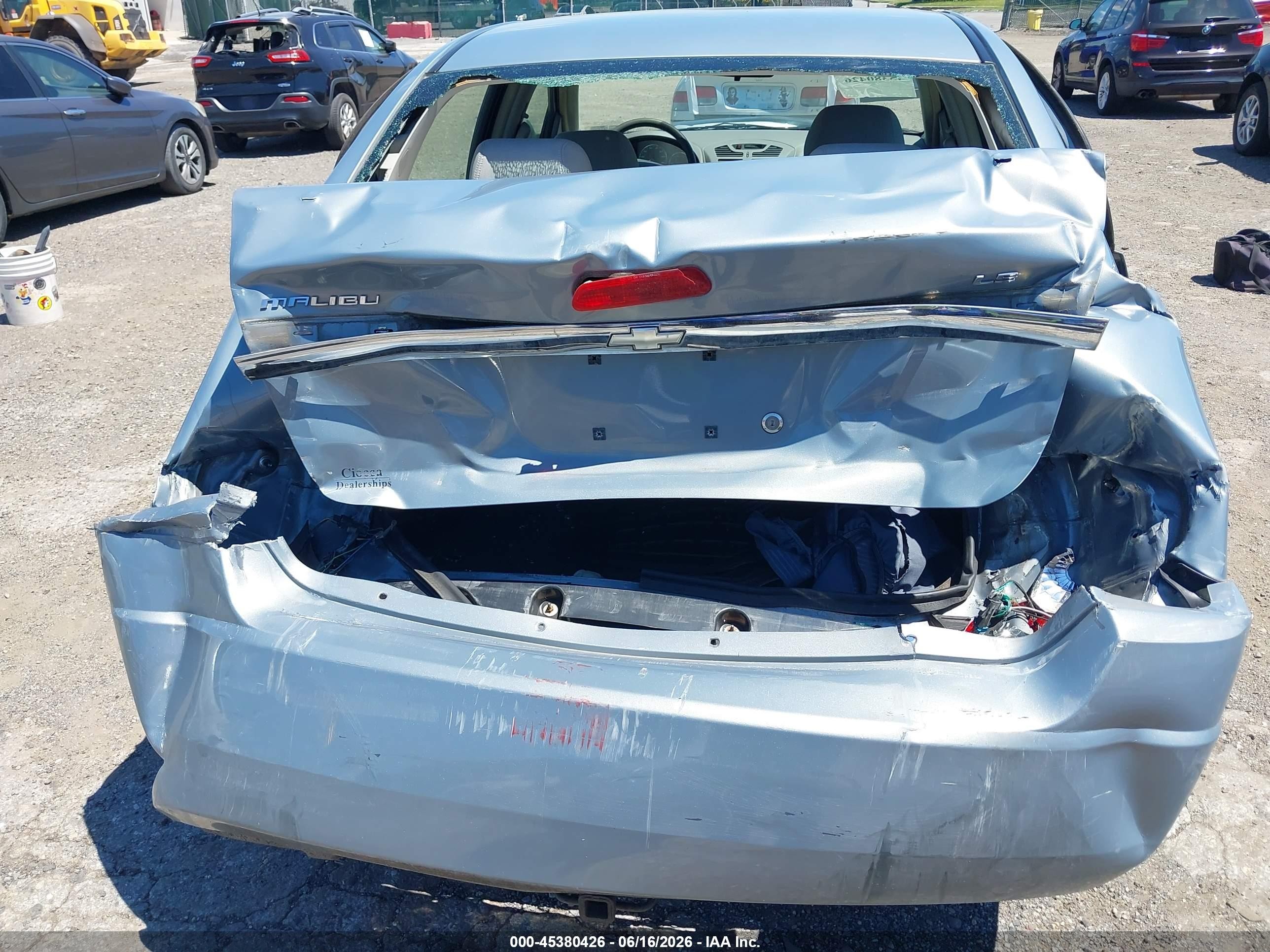 2007 Chevrolet Malibu Ls W/1ls Light Blue vin: 1G1ZS58F97F159400