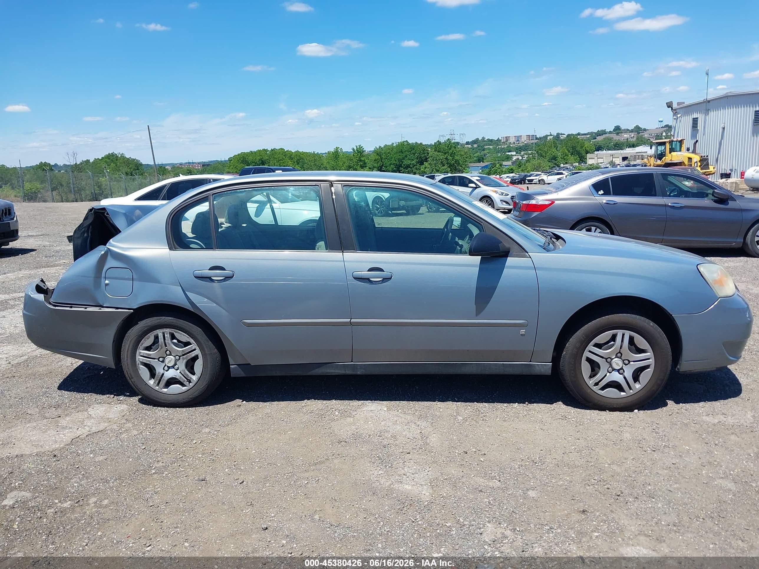 2007 Chevrolet Malibu Ls W/1ls Light Blue vin: 1G1ZS58F97F159400